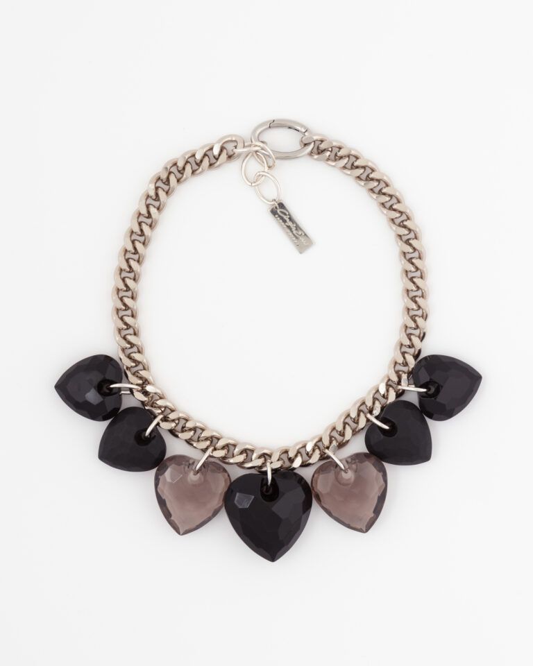 518 - COLLANA GIROCOLLO BLACK HEART CATENA