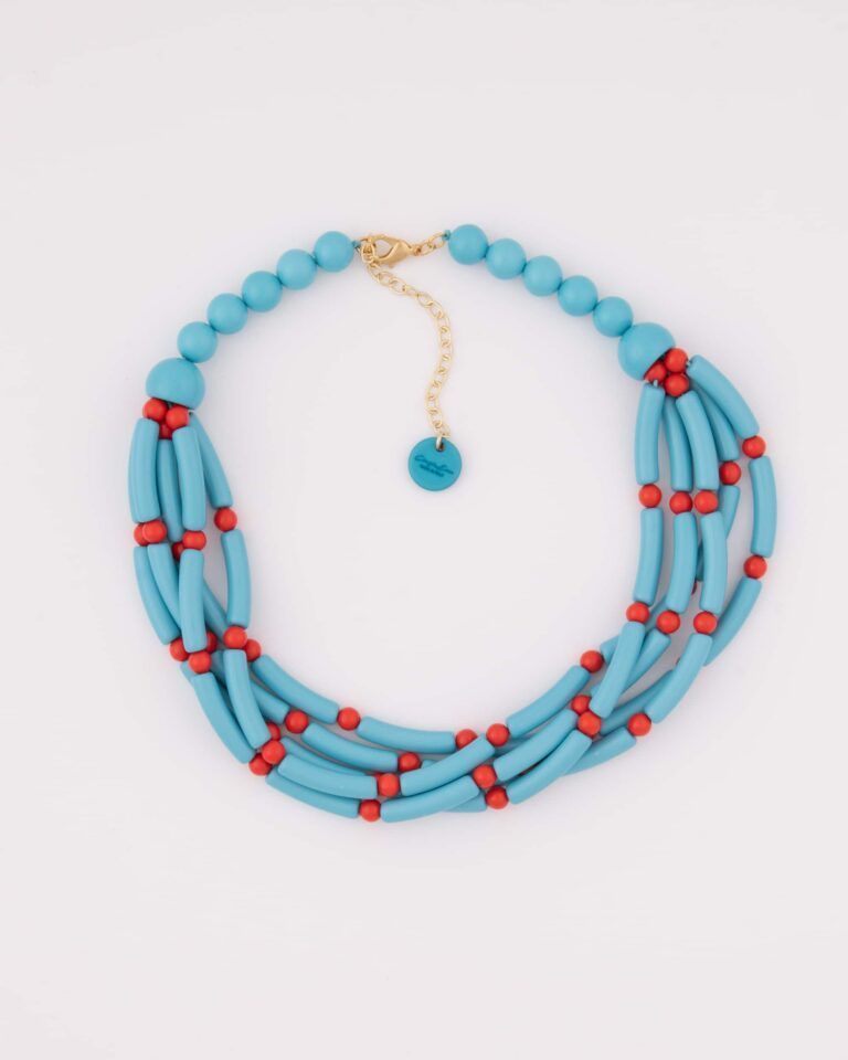 Girocollo Turquoise and Coral