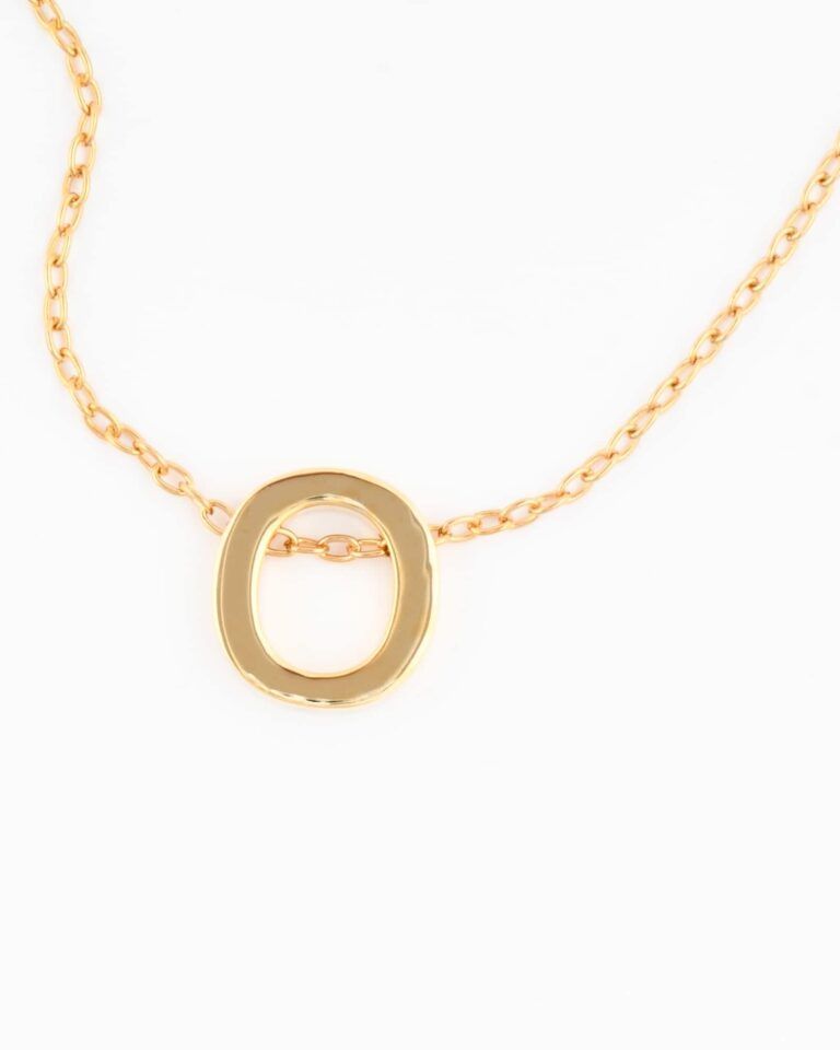 54 - Collana Lettera O Micro - Oro