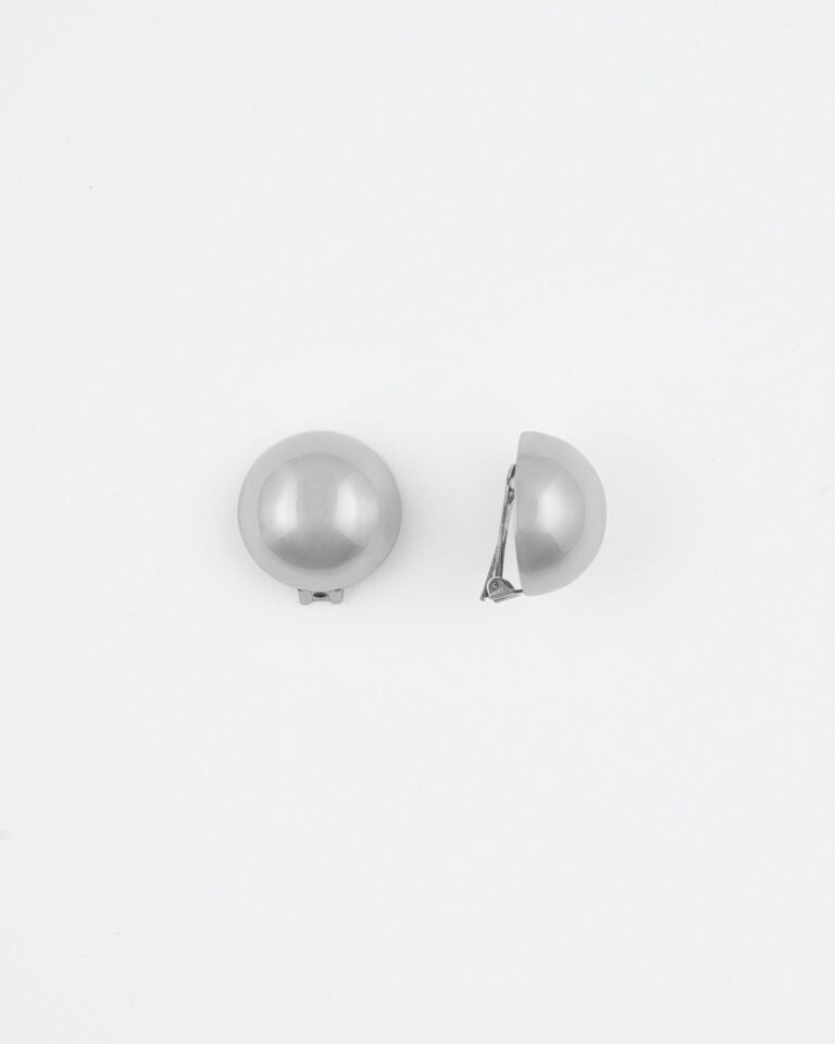 83760 - Orecchino Bottone Grande Must Have Rodio Lucido
