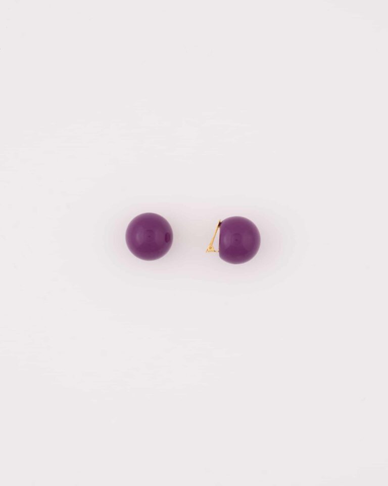 9278 - Orecchino Bottone Clips - Viola