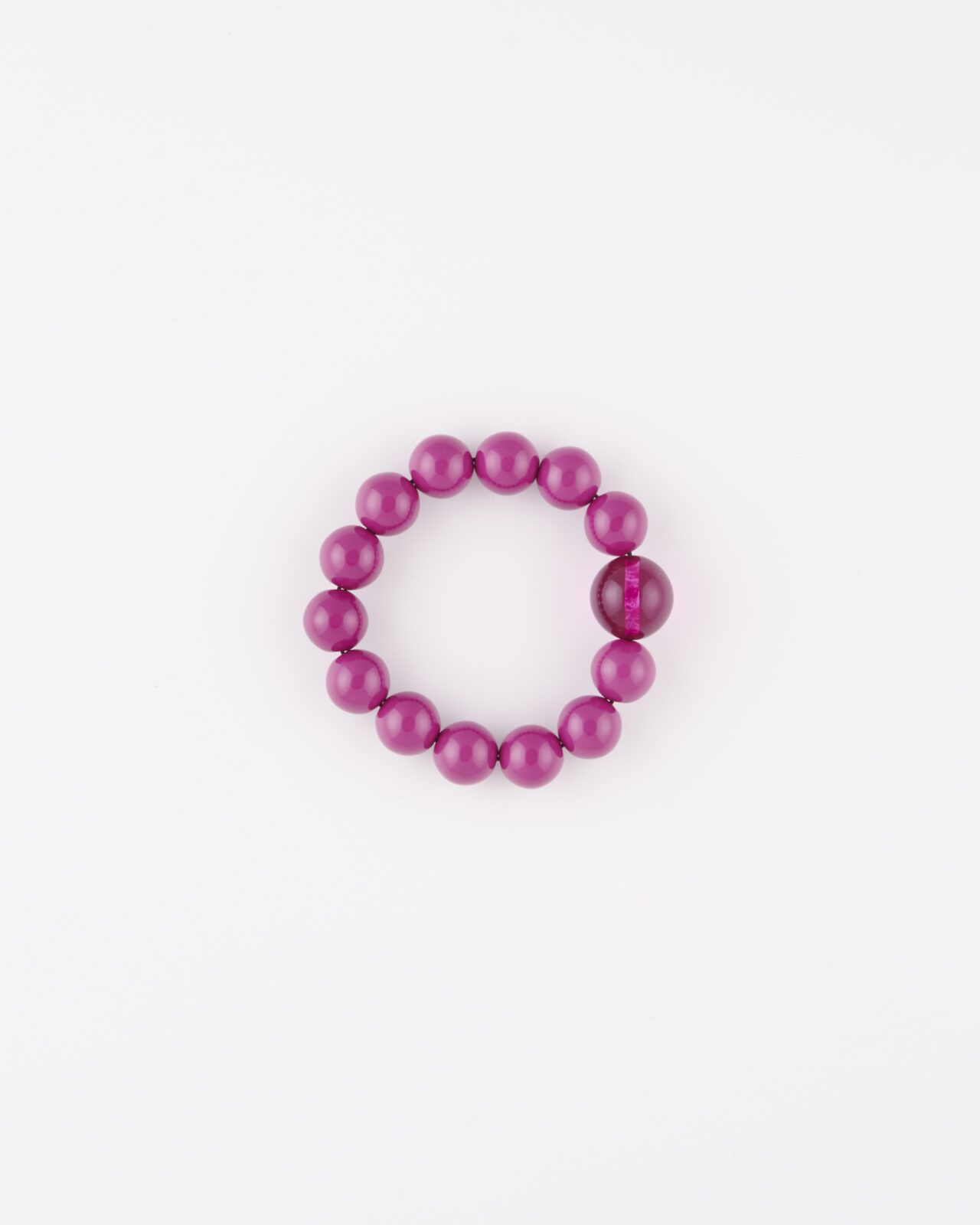 Bracciale resina elastico Fuxia