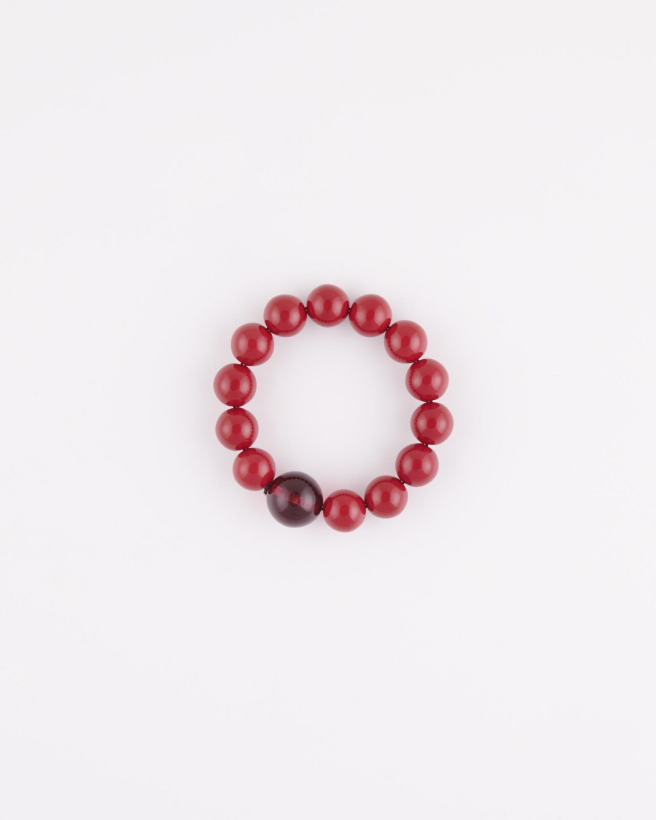 Bracciale resina elastico Rosso