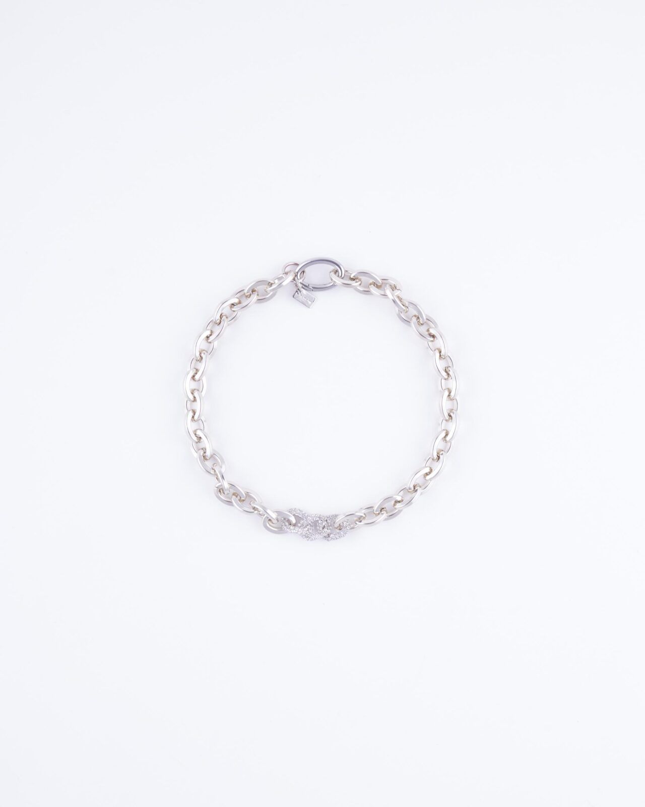 Collana Luxury Chain Catena con strass Rodio