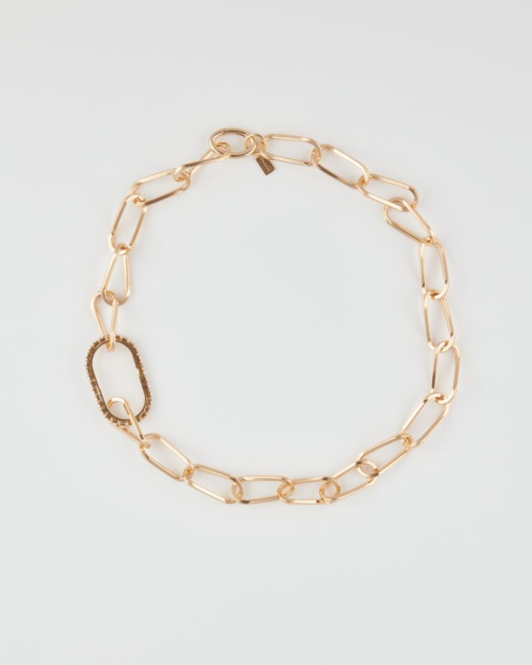 Catena Luxury Chain con anello strass Oro
