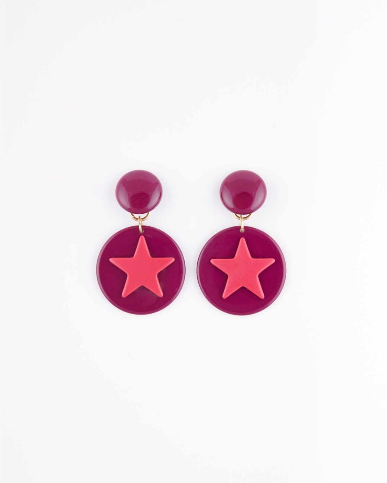 Orecchino Star & Heart Clip Pendente Macro Stella Fux