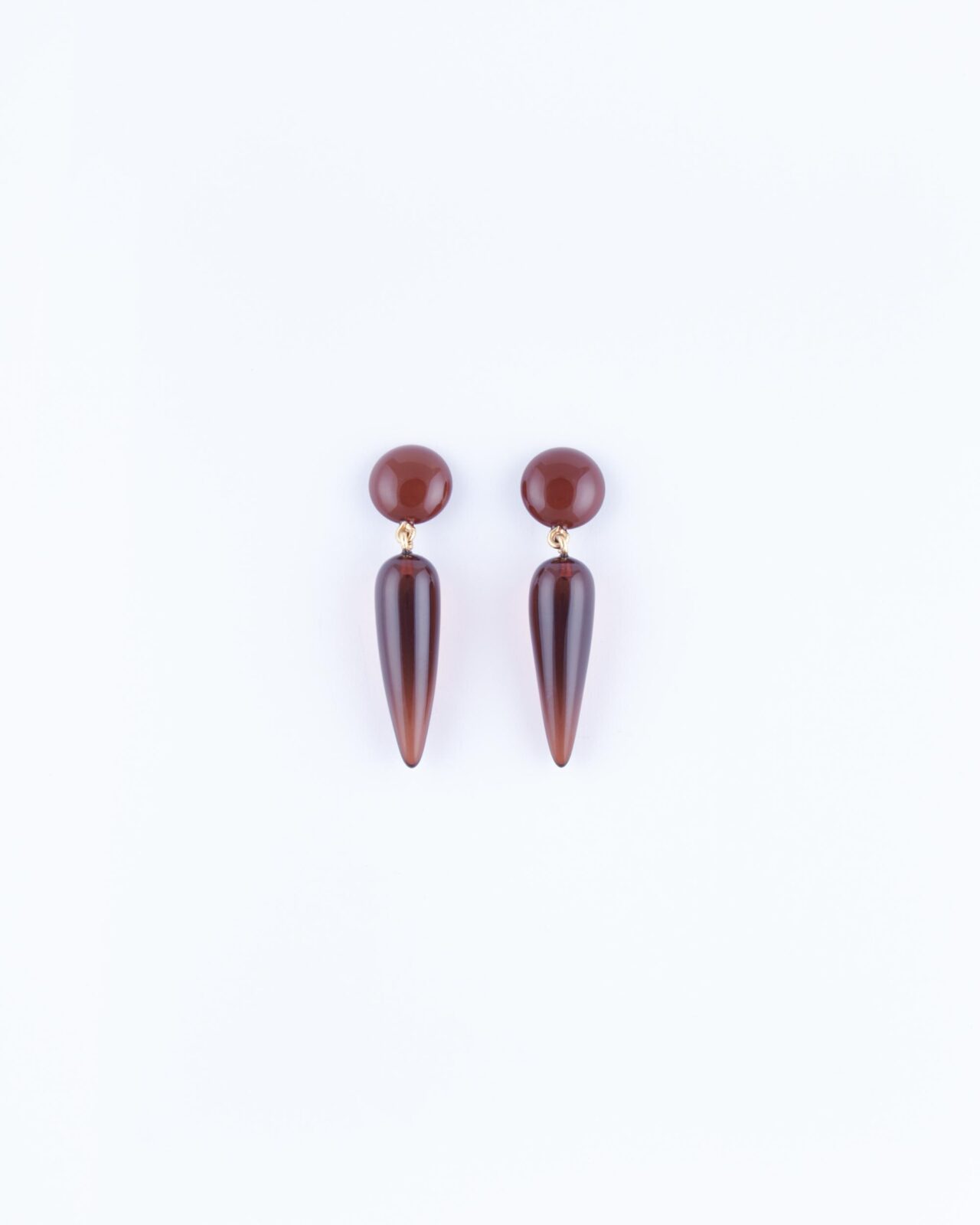 Orecchino Winter Combination Perno Goccia Gianduia
