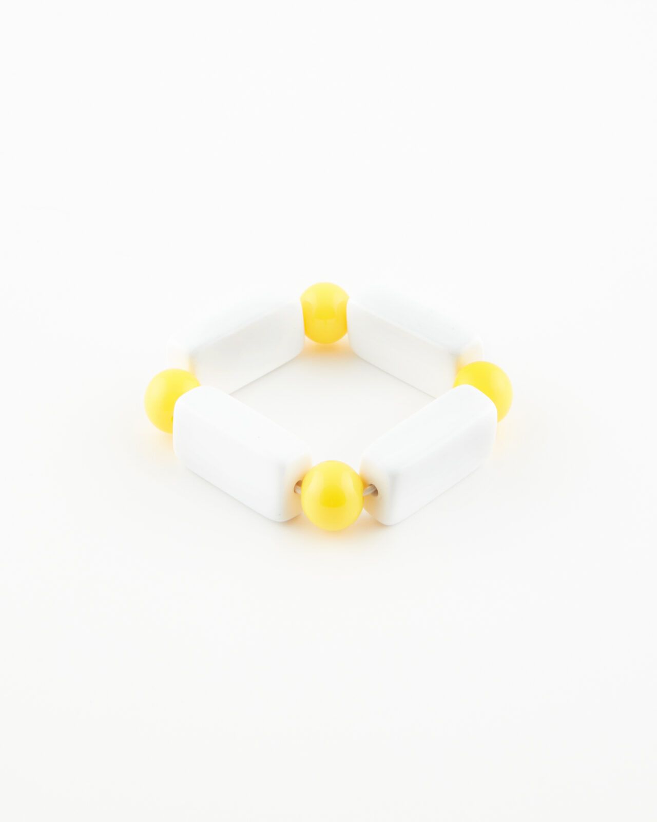 Bracciale Elastico 1 filo Flower Giallo