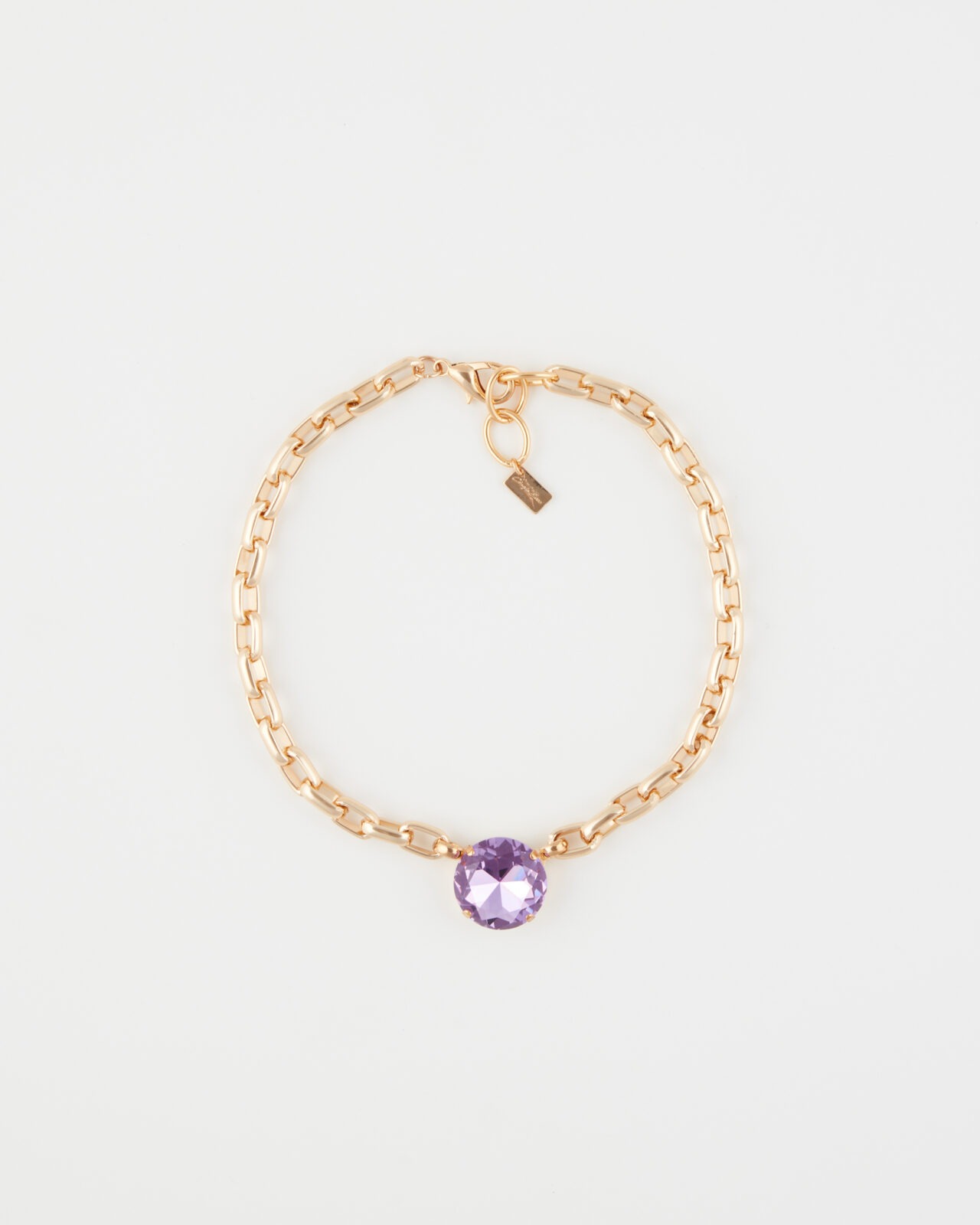 Collana Girocollo Luxury Strass Rotondo Violet