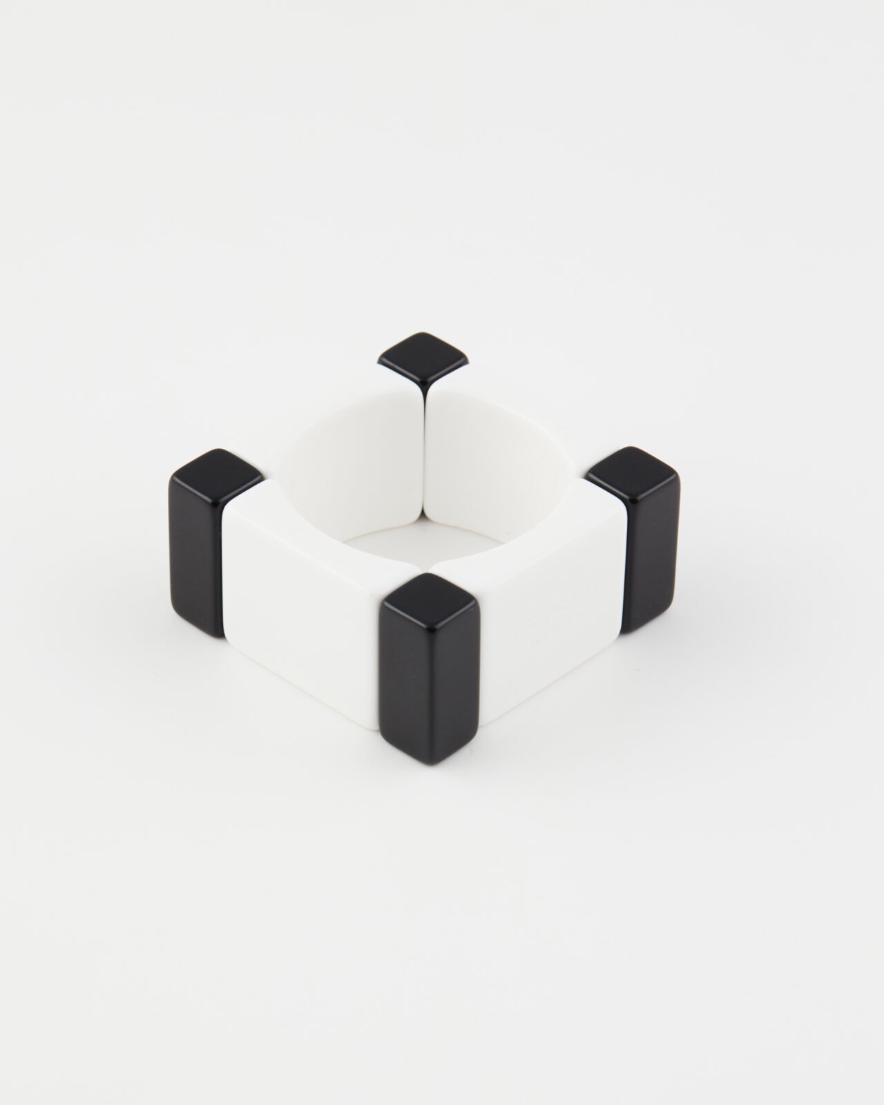 Bracciale Block Bangle Bianco/Nero