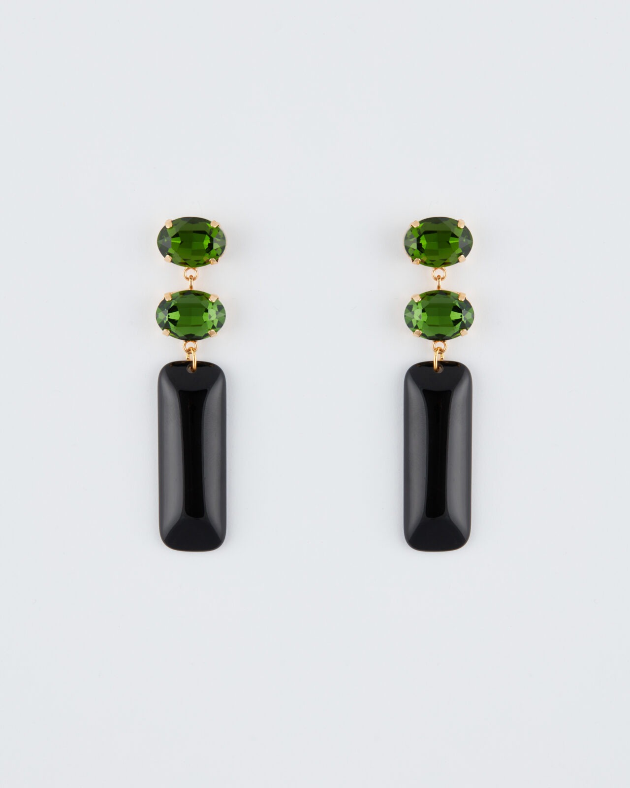 Orecchino Fancy Luxury Perno Oro Olivine