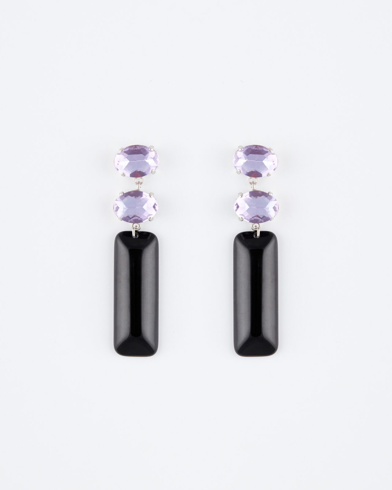 Orecchino Fancy Luxury Perno Rodio Violet