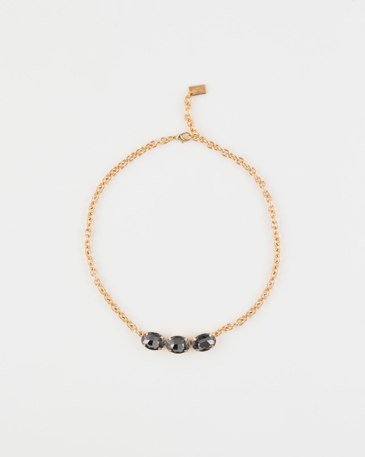 Collana Fancy Luxury 3 pietre girocollo Oro Black Diamond