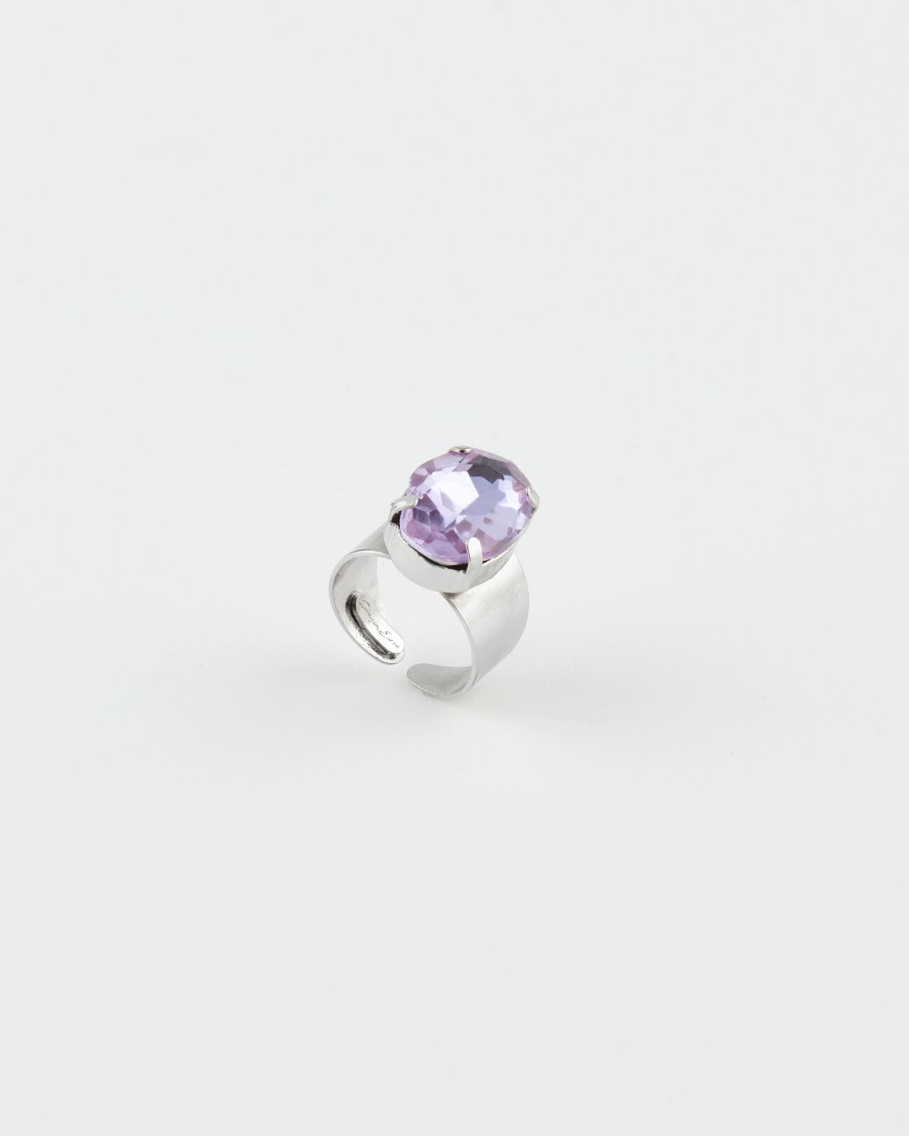 Anello Regolabile Fancy Luxury Rodio Violet