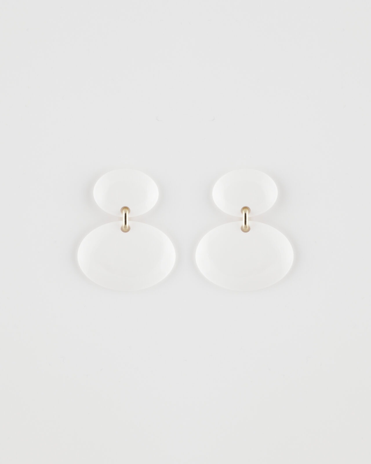 Orecchino doppio elemento perno Bianco Summer Multicolor