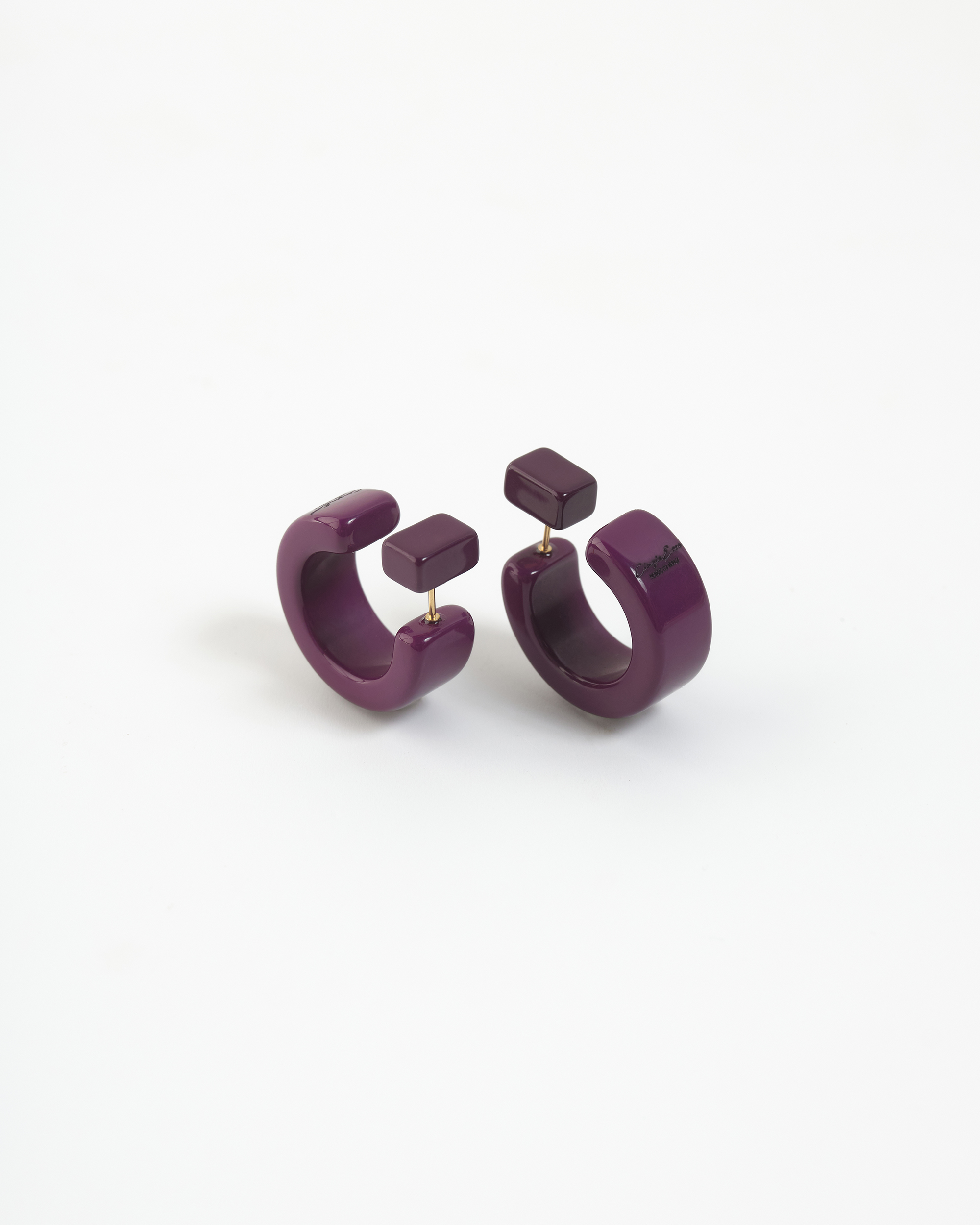 OrecchinoCerchio sezione quadrata Diametro 3 cm Magenta