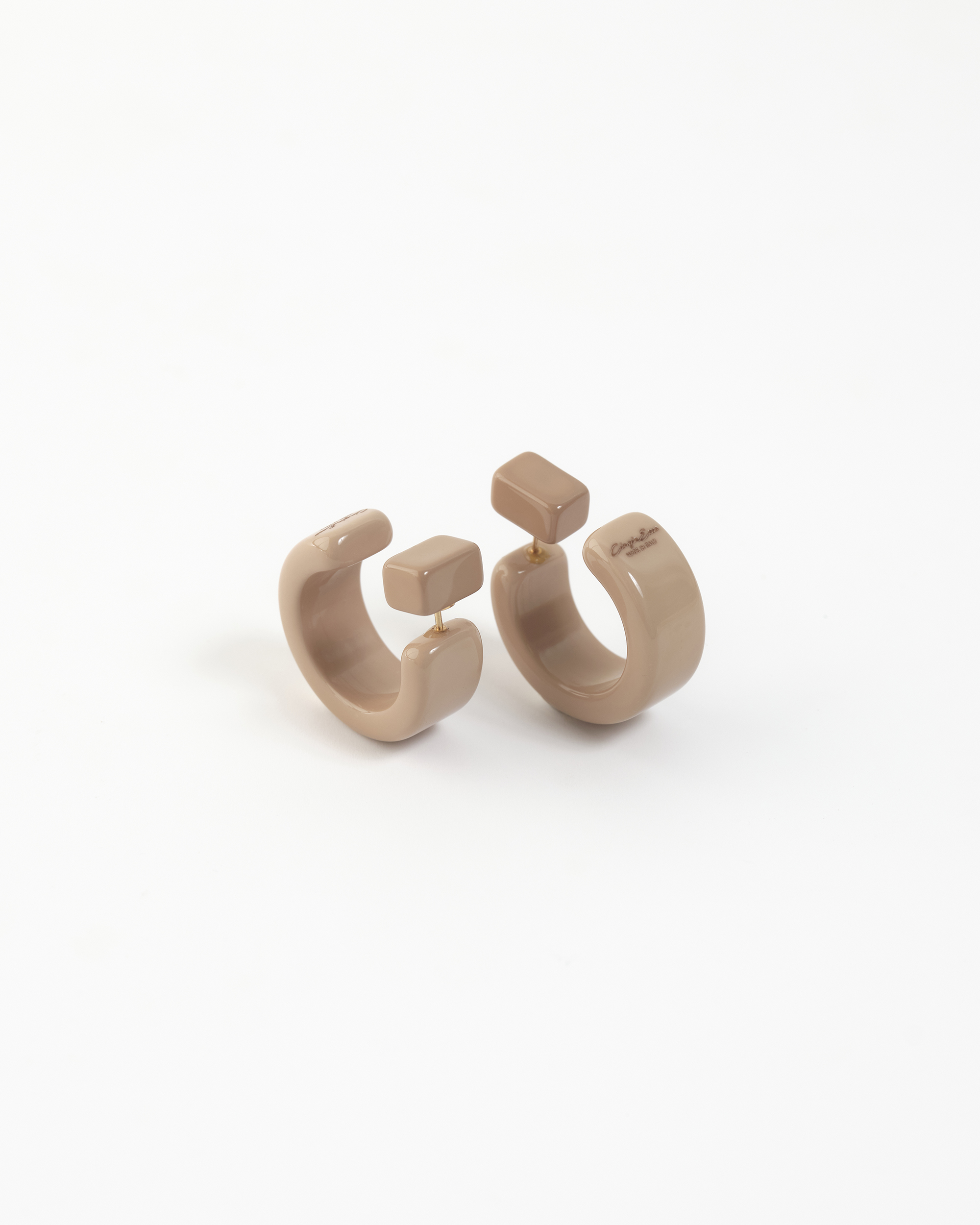 OrecchinoCerchio sezione quadrata Diametro 3 cm Tortora