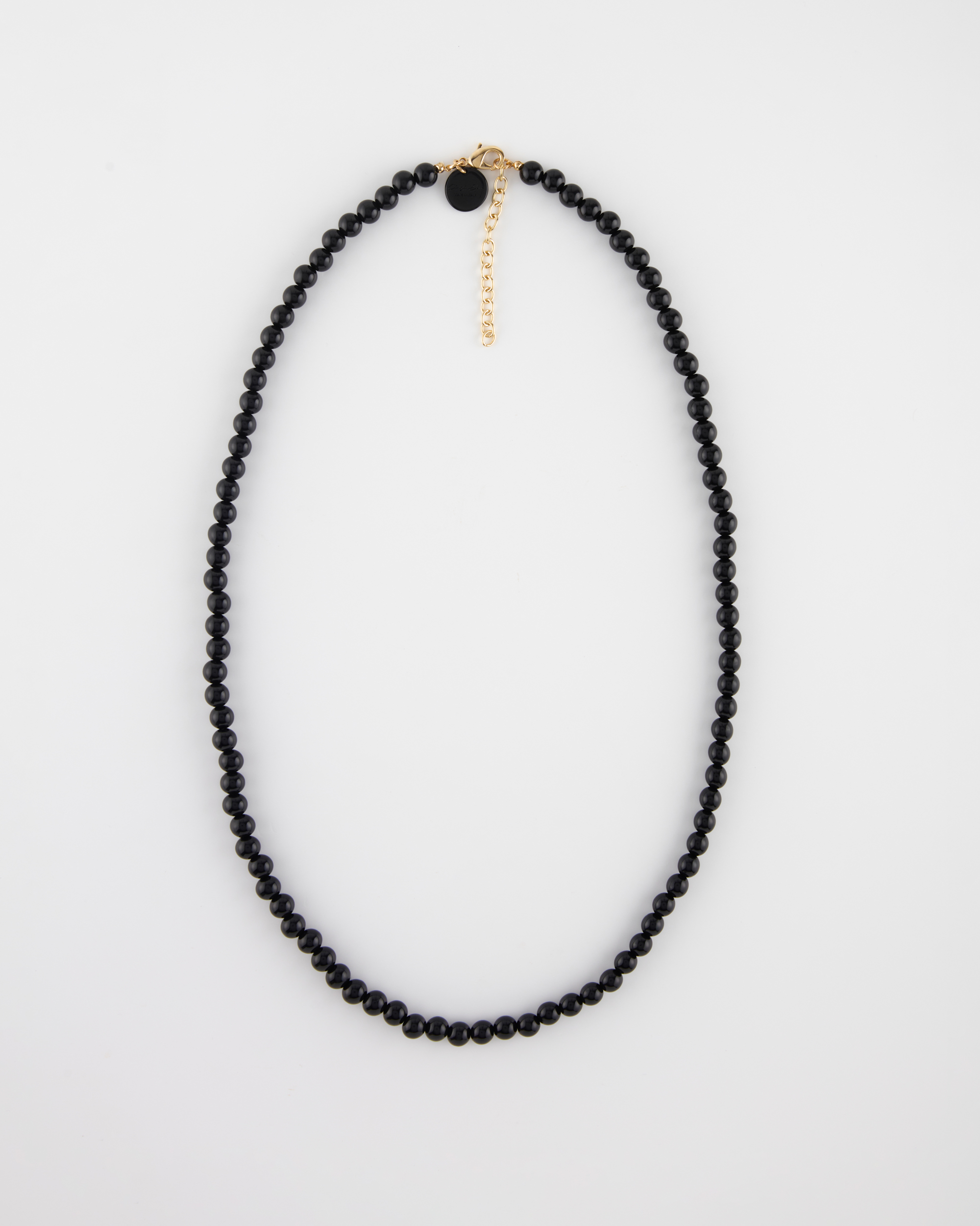 Collana Lunga Resina mm 10 Nera Boule Mania