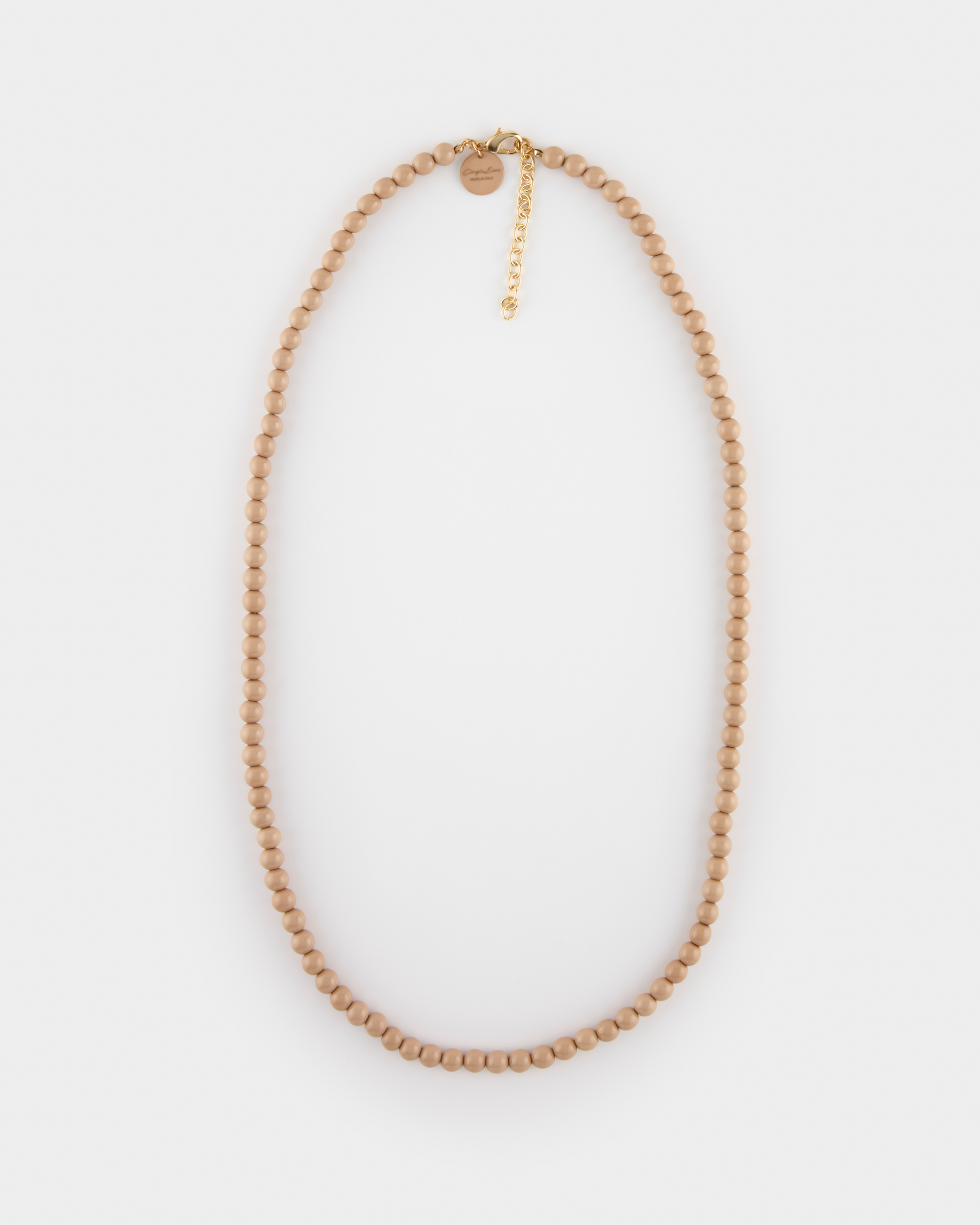 Collana Lunga Resina mm 10 Tortora Boule Mania