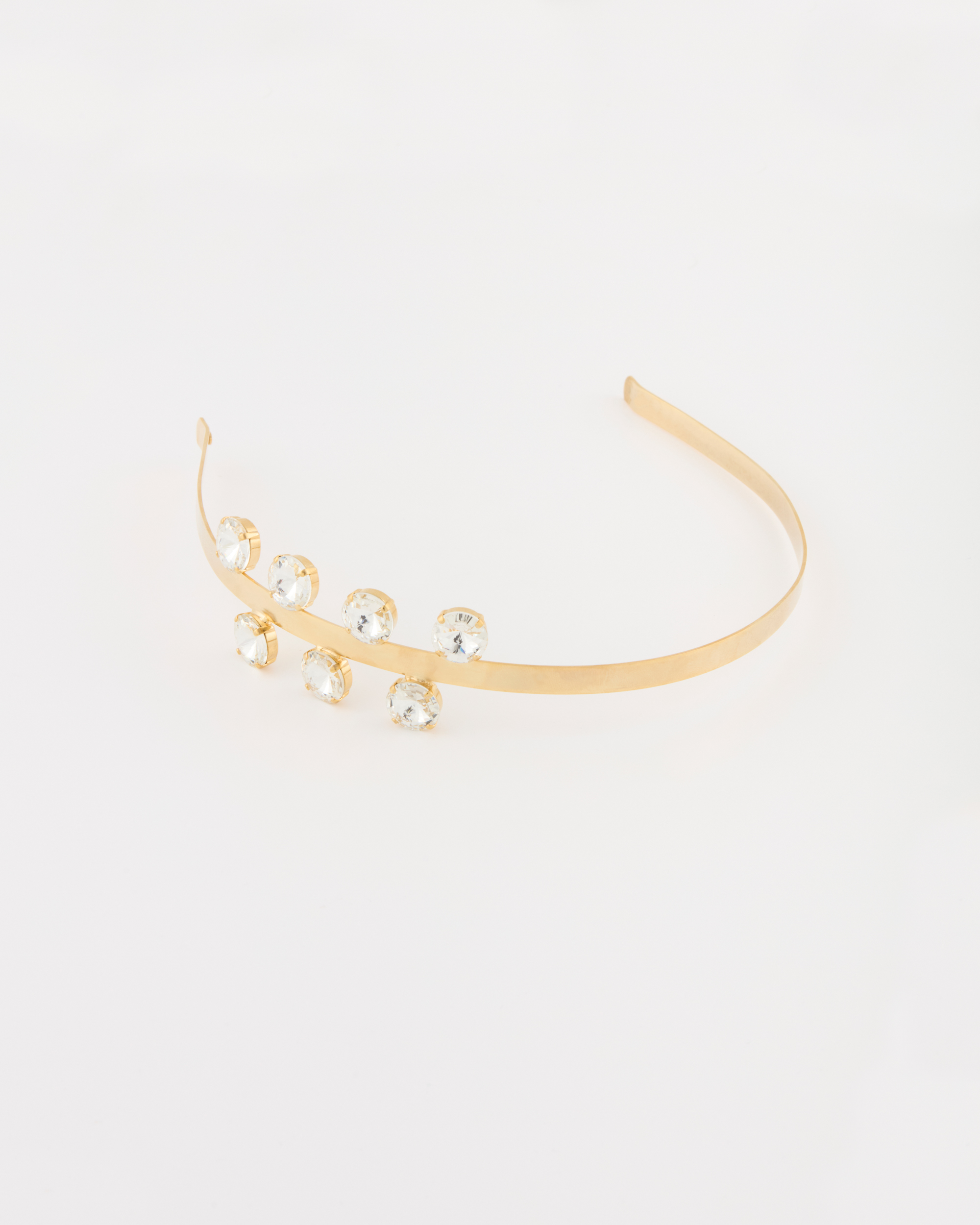 Cerchietto Oro con Strass Rivoli Cristallo