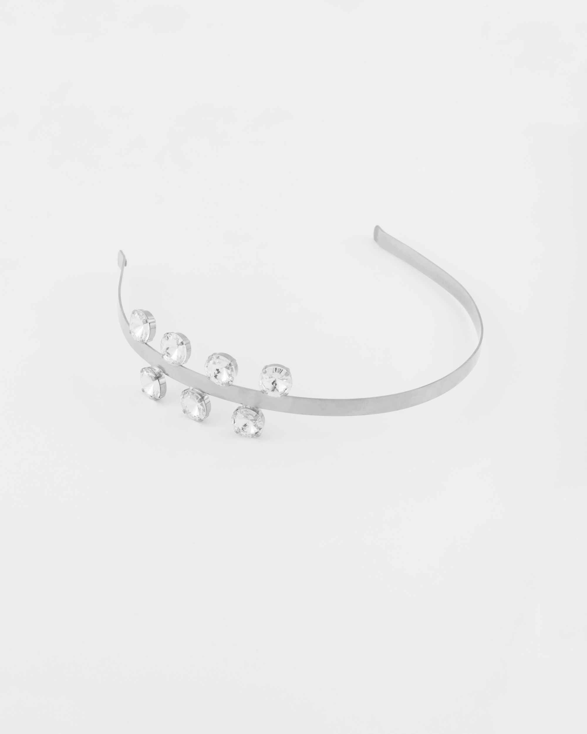 Cerchietto Rodio con Strass Rivoli Cristallo Strass