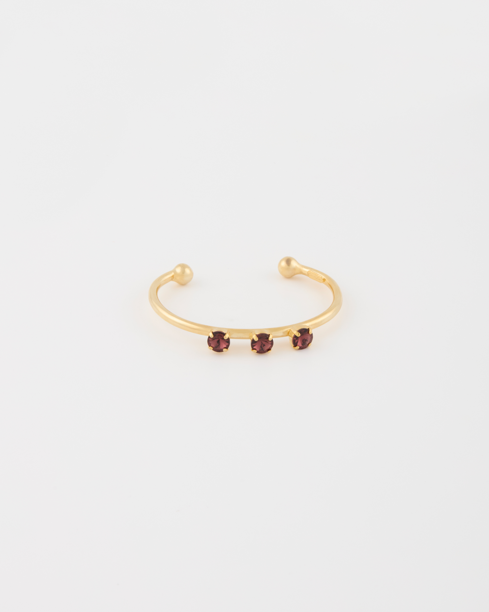 Bracciale Manetta con strass rivoli regolabile Oro Ametista Strass