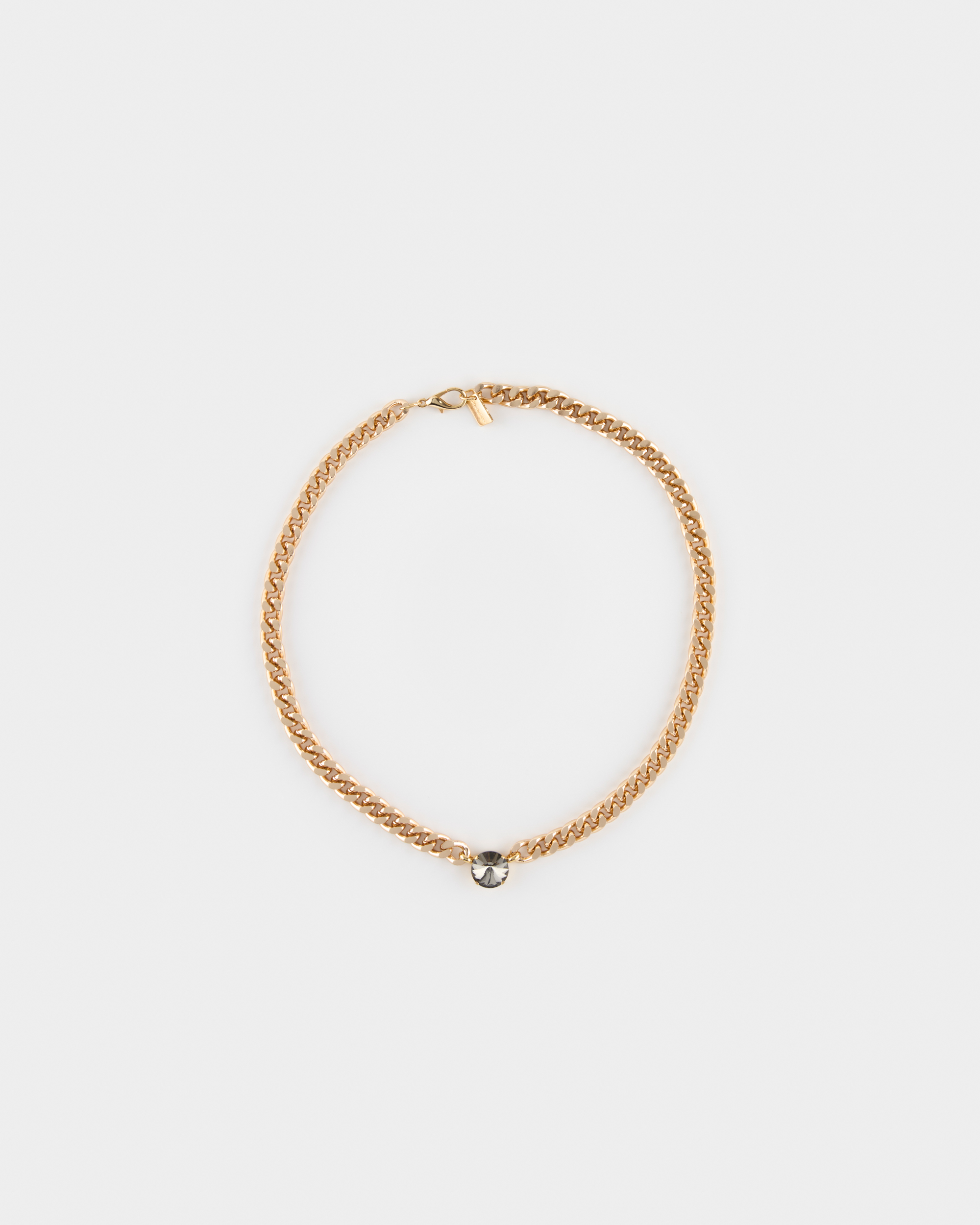 Collana con strass rivoli cm 45 + 5 all Oro Black Diamond diametro strass 1 cm Strass