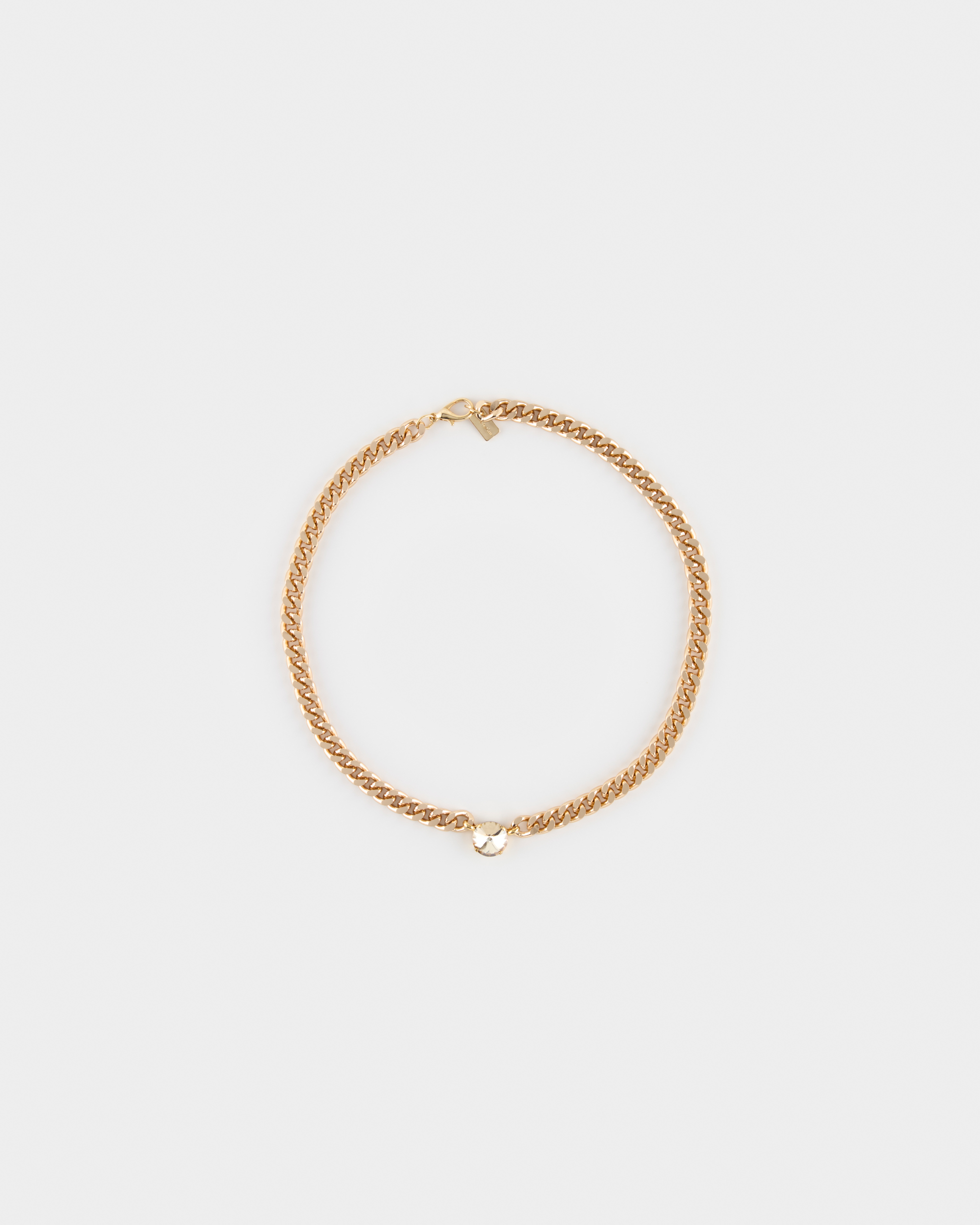 Collana con strass rivoli cm 45 + 5 all Oro Golden Shadow diametro strass 1 cm Strass