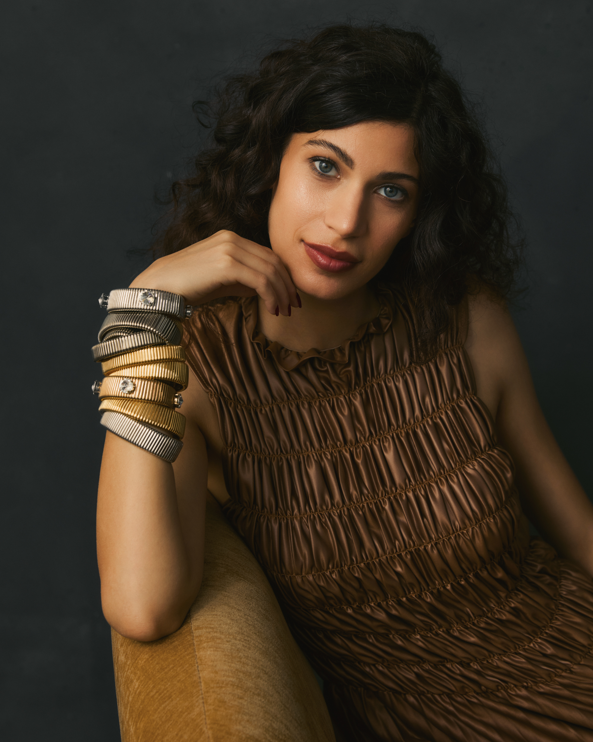 Bracciale con stass rivoli Rodio Cleopatra - immagine 2