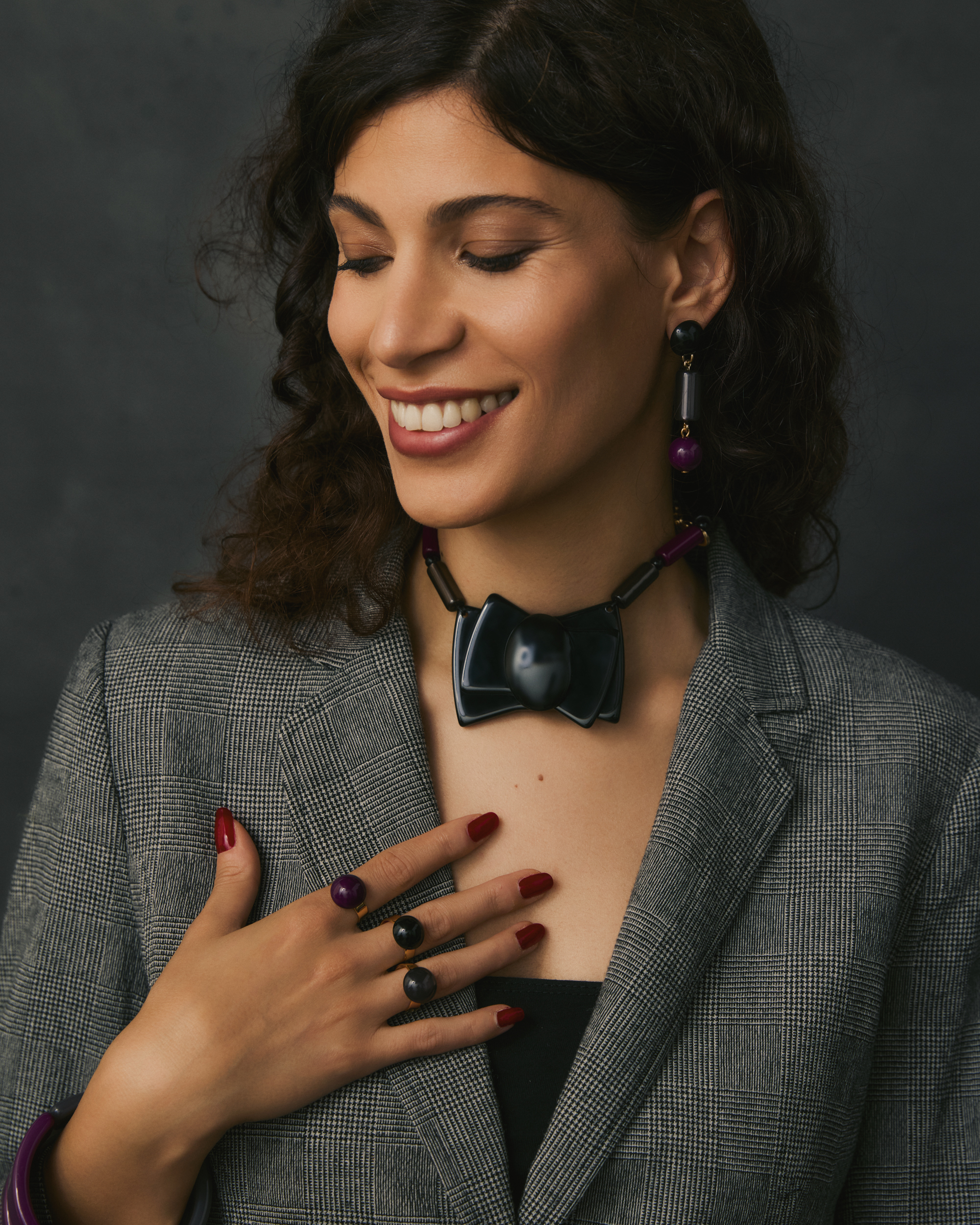 Anello regolabile diametro resina cm 1,5 FUME'