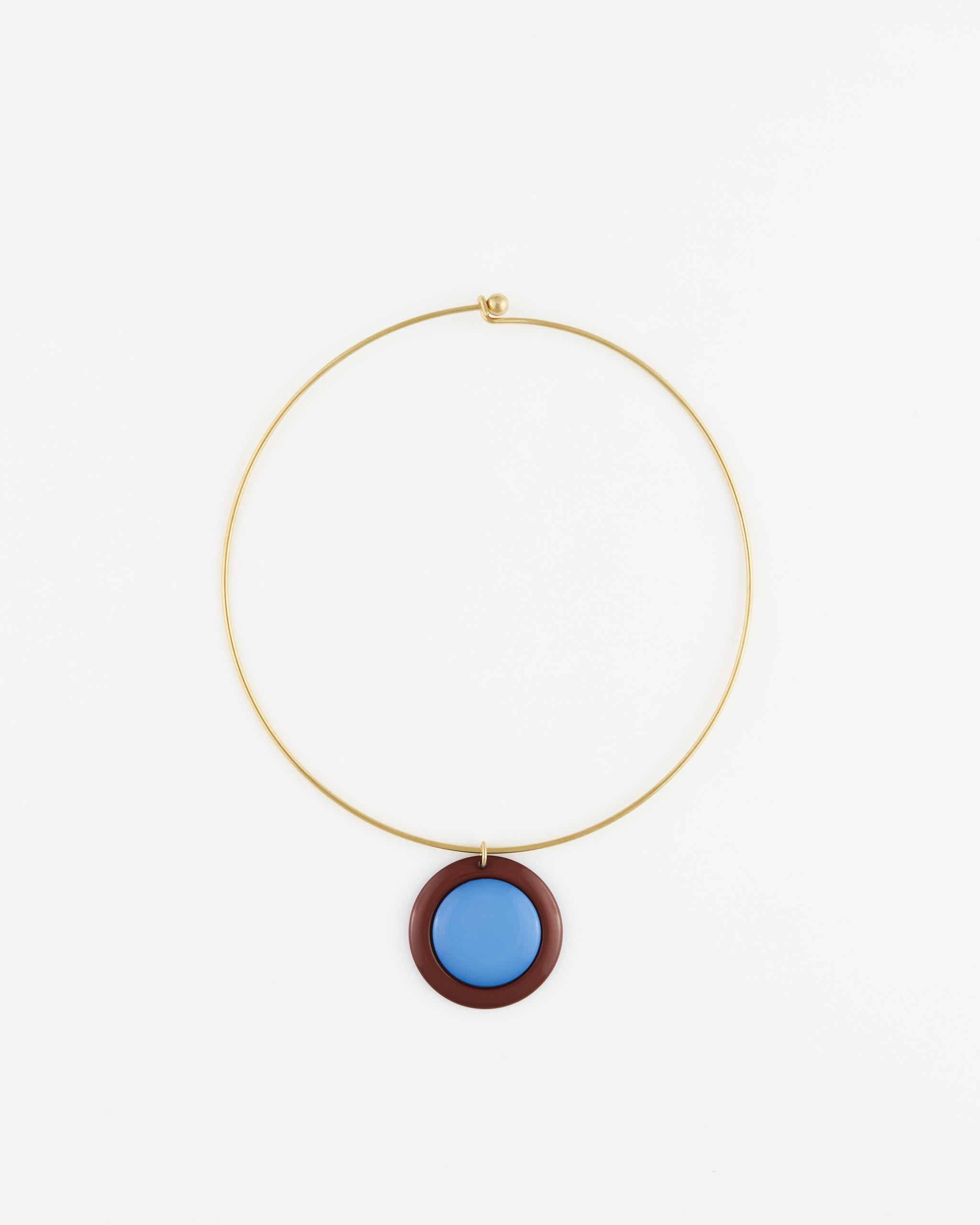 Collana Girocollo con filo Ottone rigido Giancuia/Avio Boho Chic