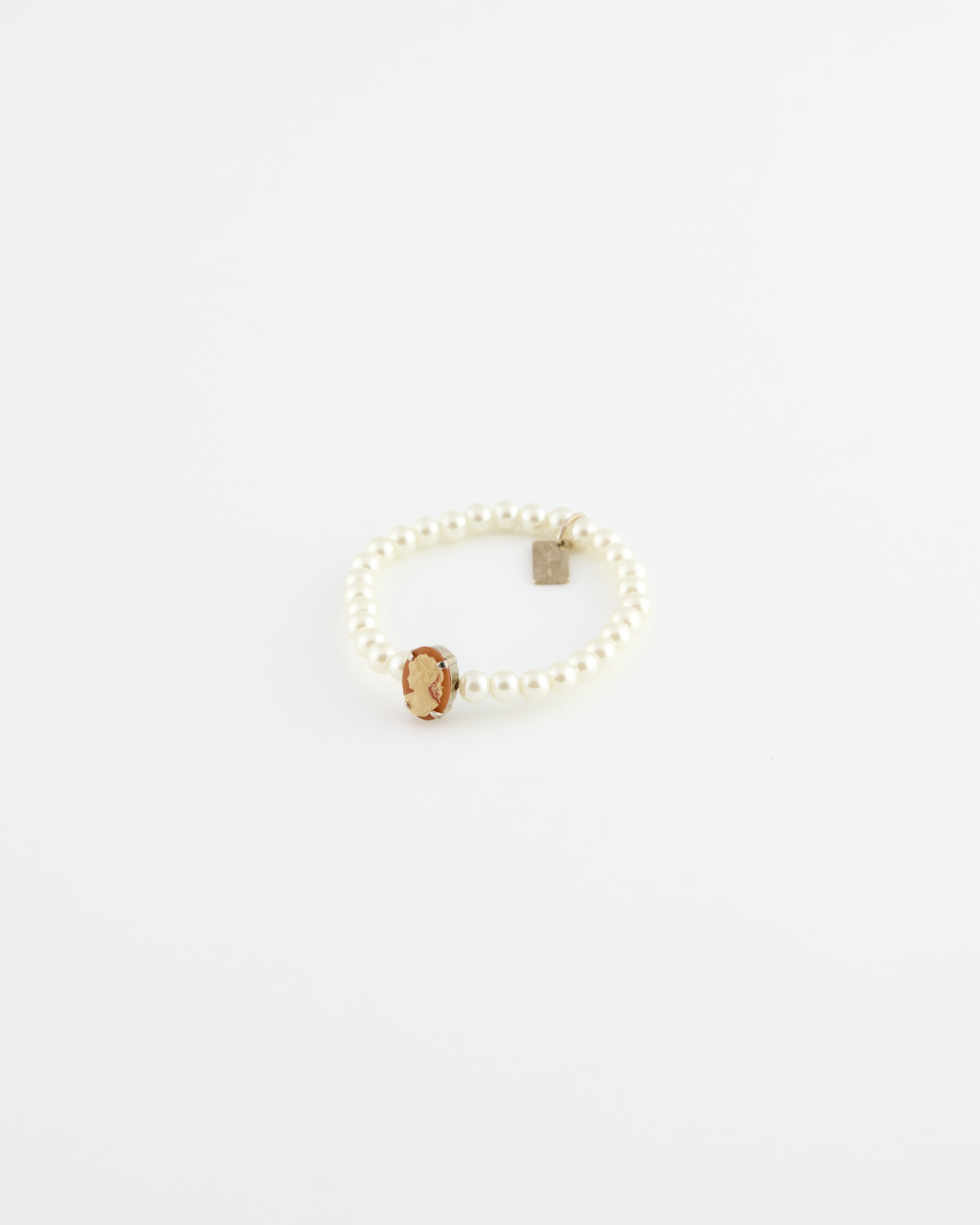 Bracciale Elasticizzato 1 filo Perla diam. 5 mm Cammeo Corniola