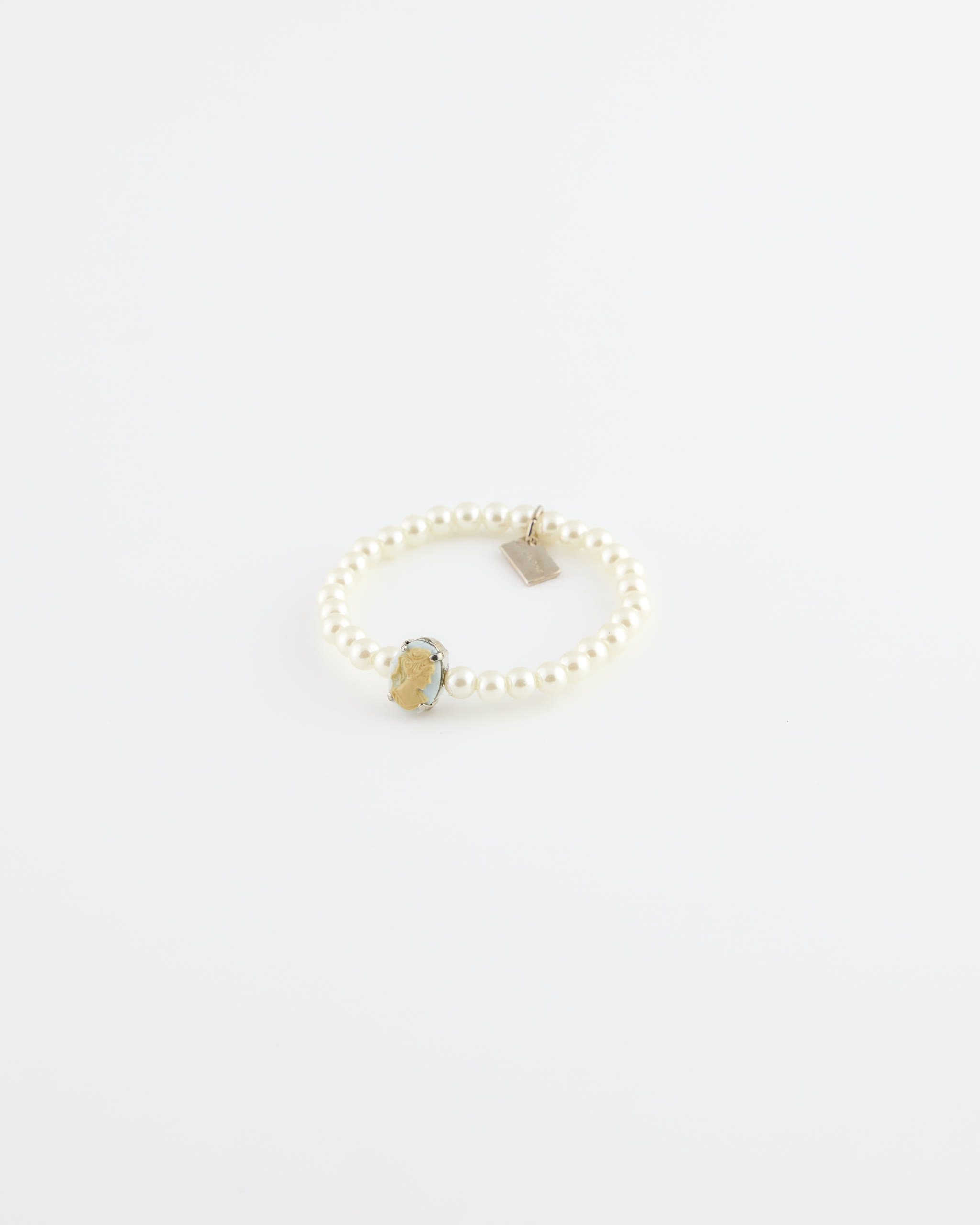 Bracciale Elasticizzato 1 filo Perla diam. 5 mm Cammeo Turchese