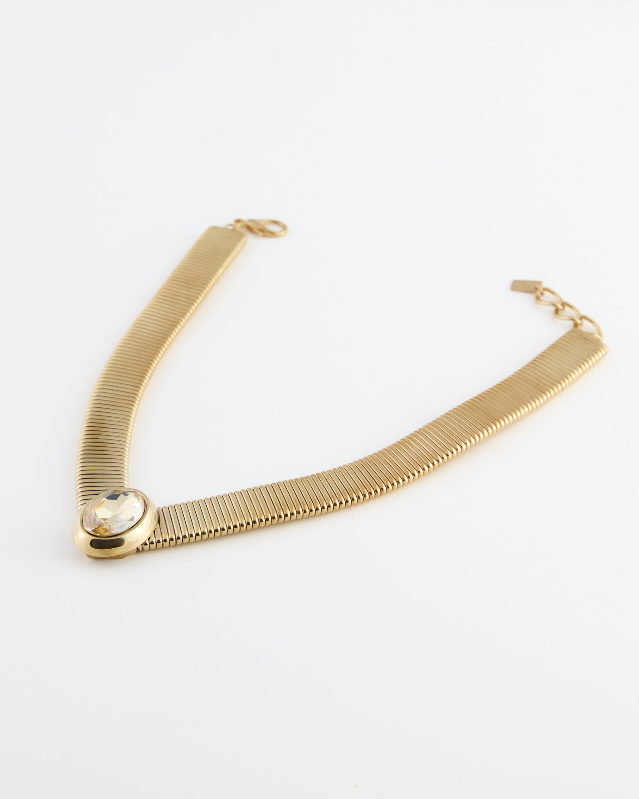 Collana Cleopatra Girocollo con Strass Ovalei Golden Shadow