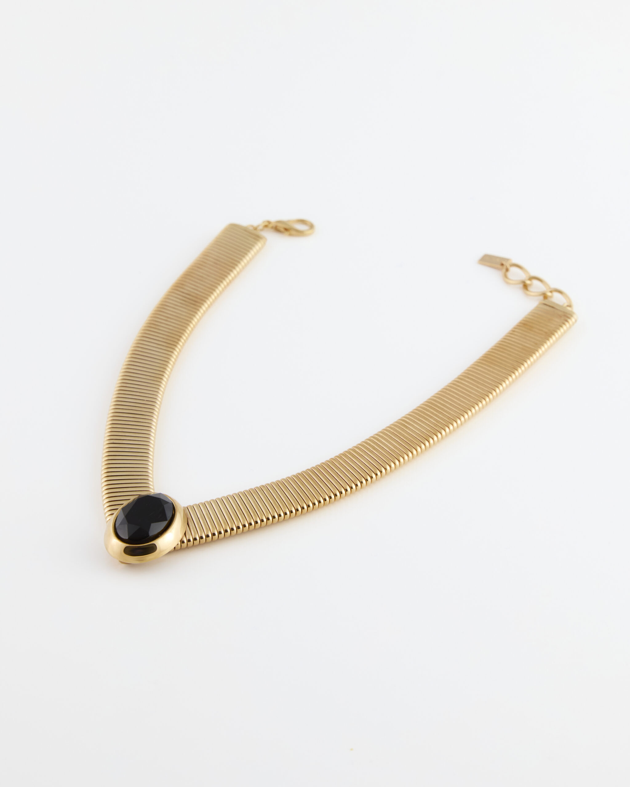 Collana Cleopatra Girocollo Strass Ovale Nero