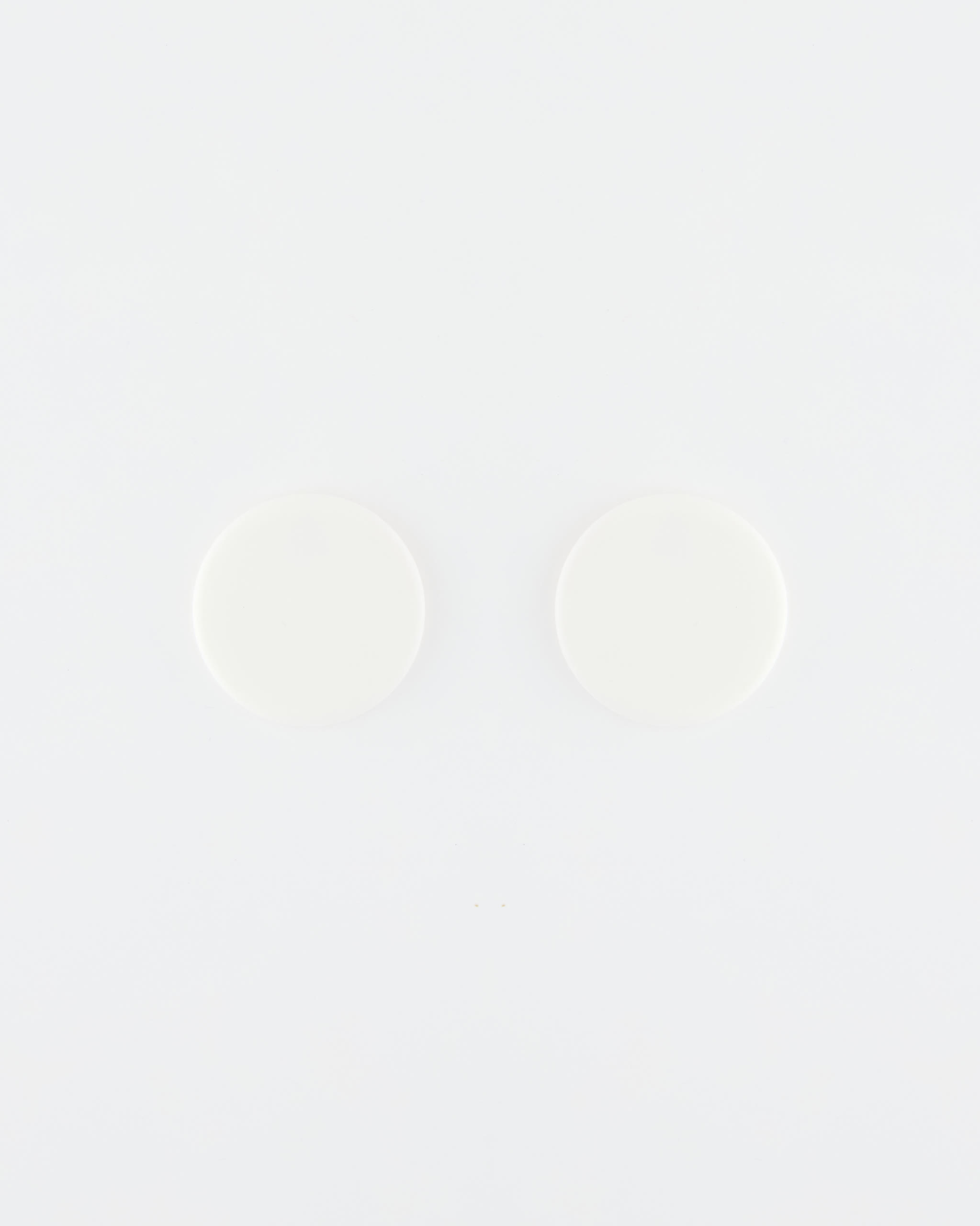 Orecchino Perno Disco Bianco
