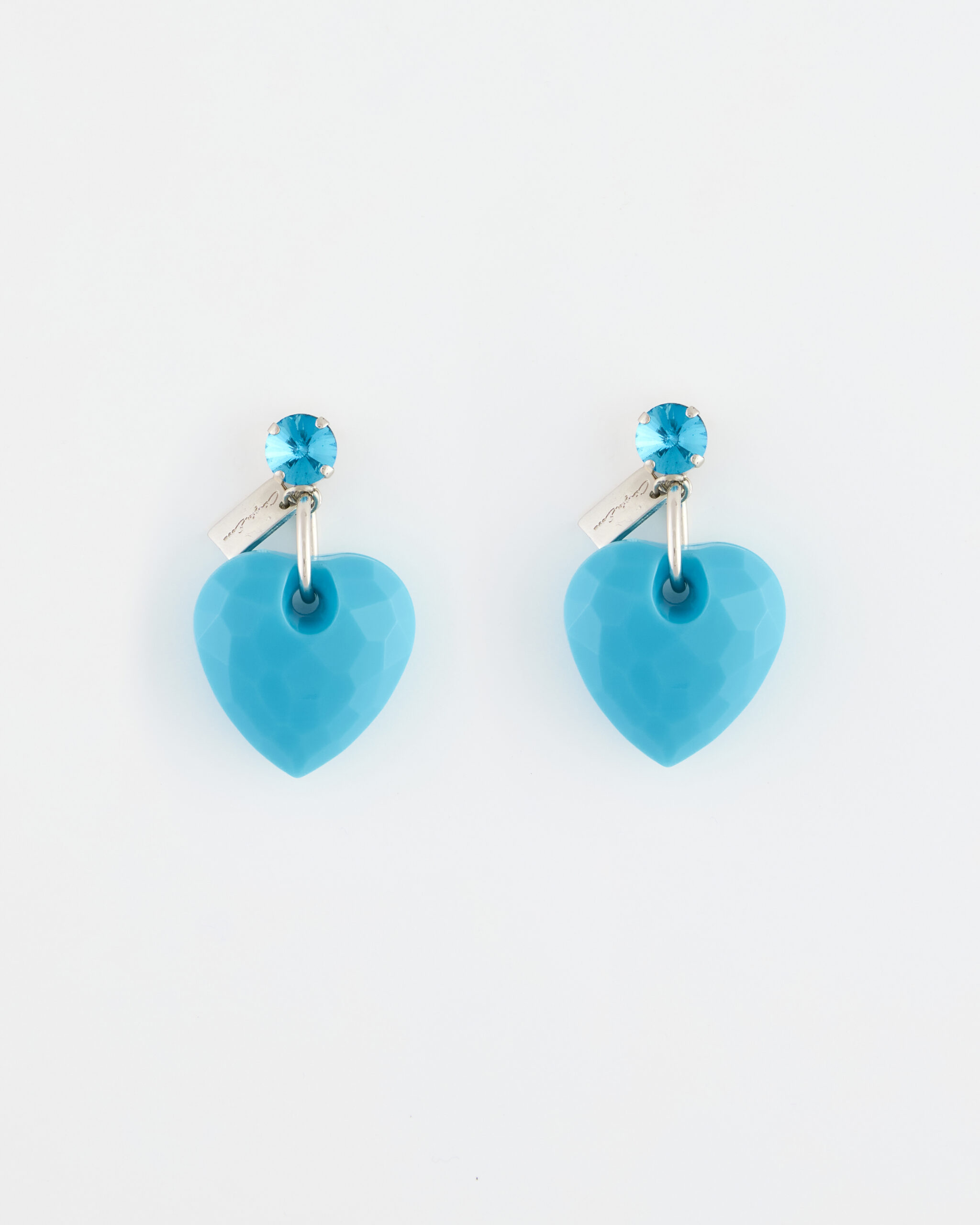 Orecchino Pendente Cuore Love Turchese