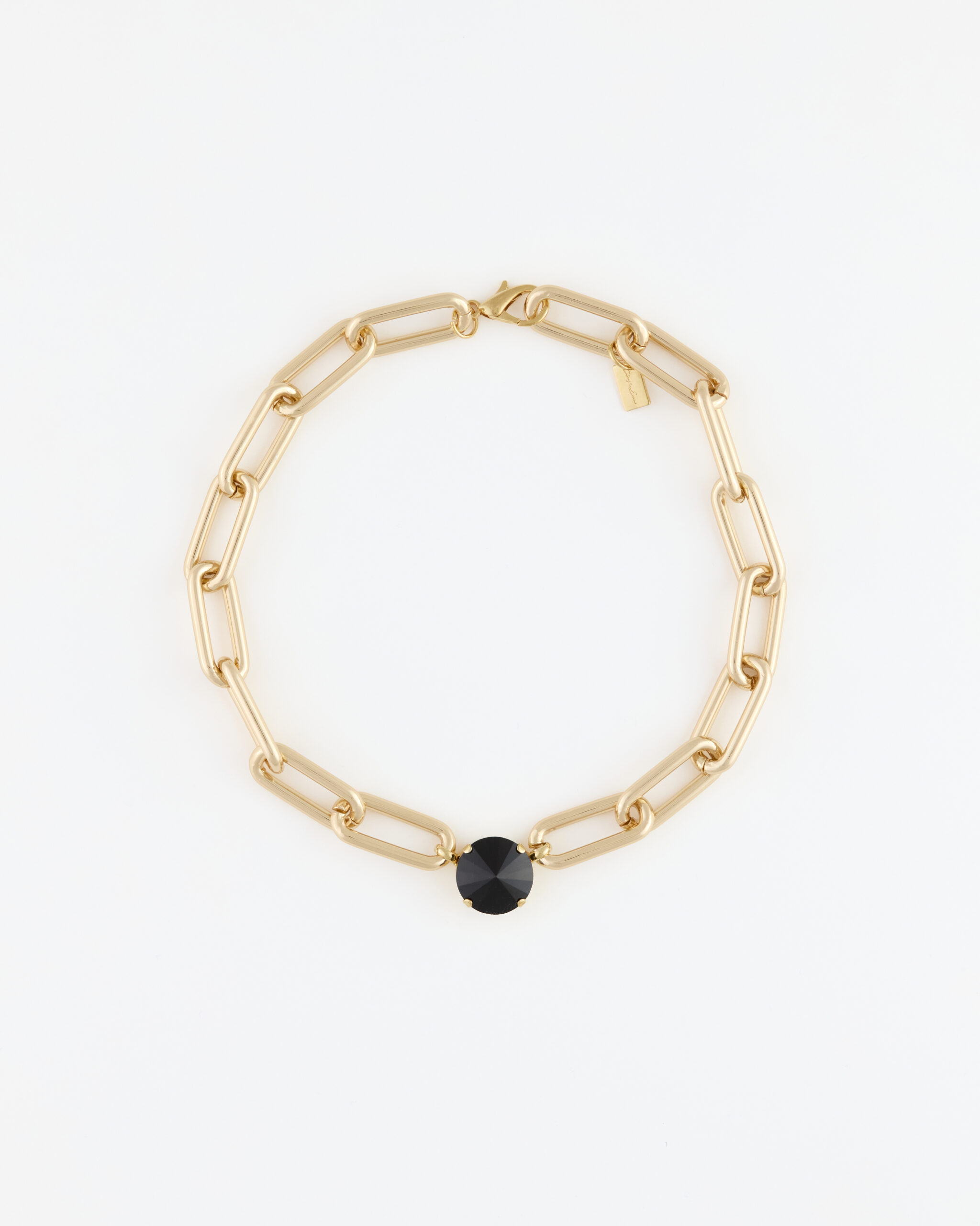 Collana Girocollo Strass Rivoli Nero