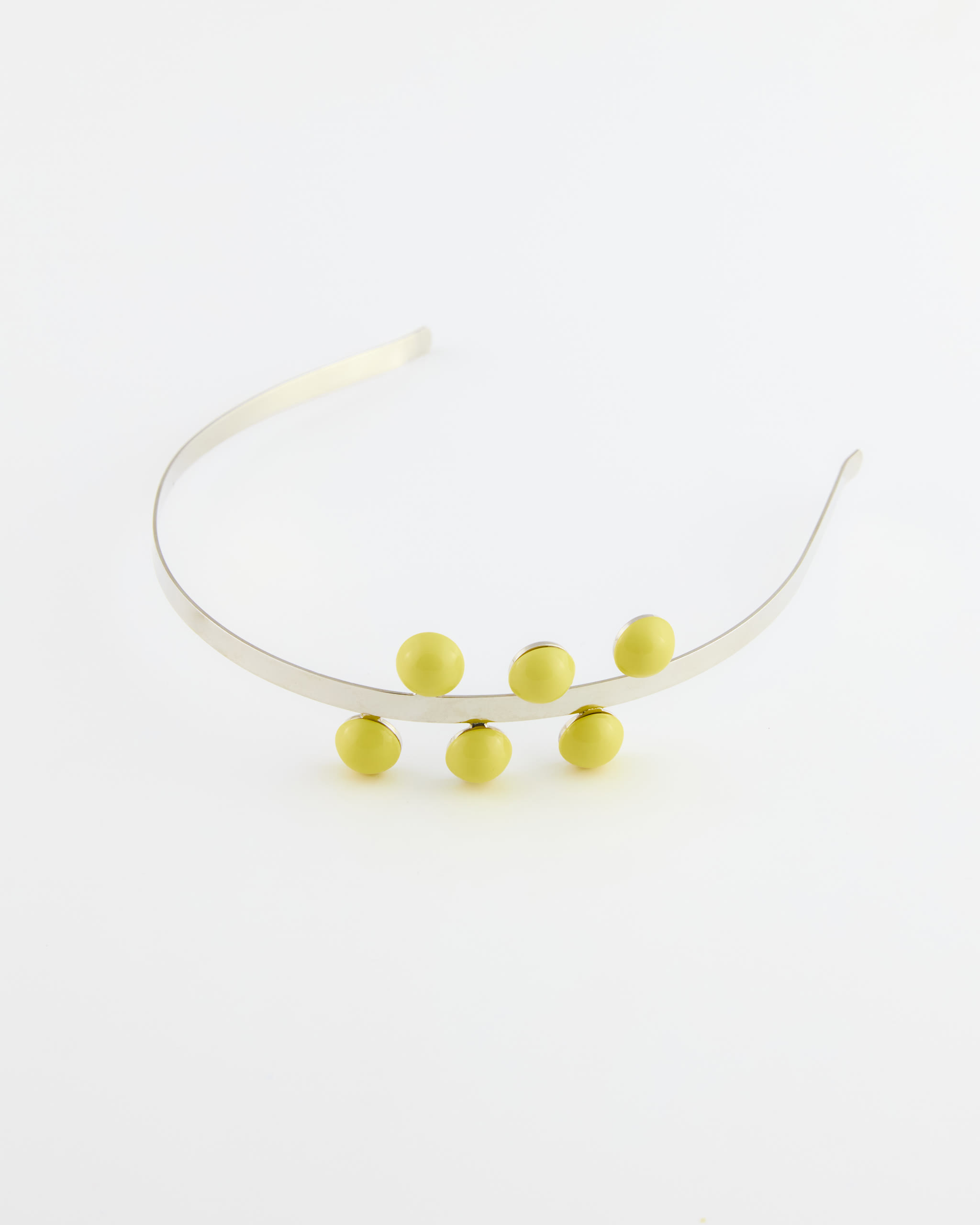 Cerchietto Rodio con resine Giallo