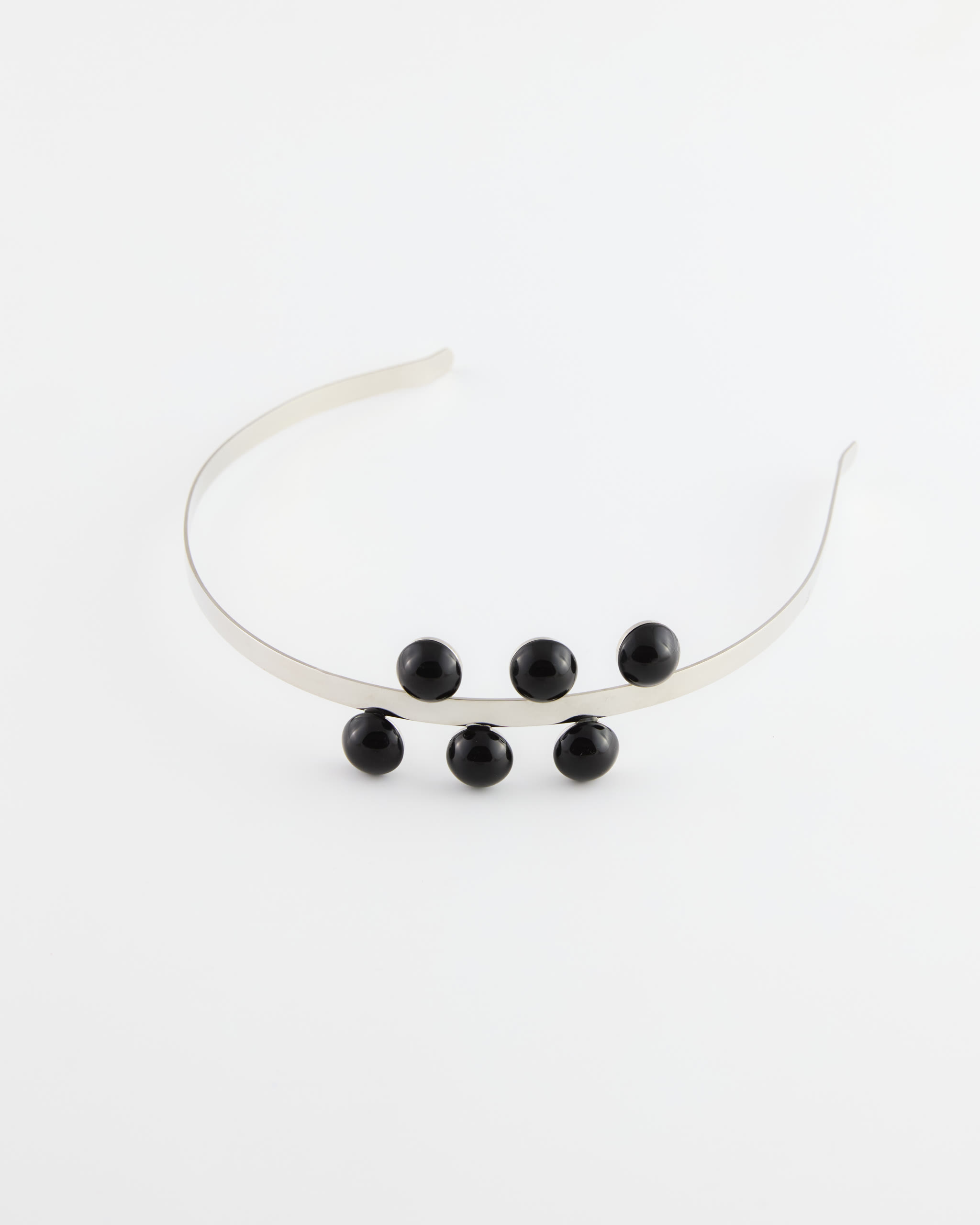 Cerchietto Rodio con resine Nero