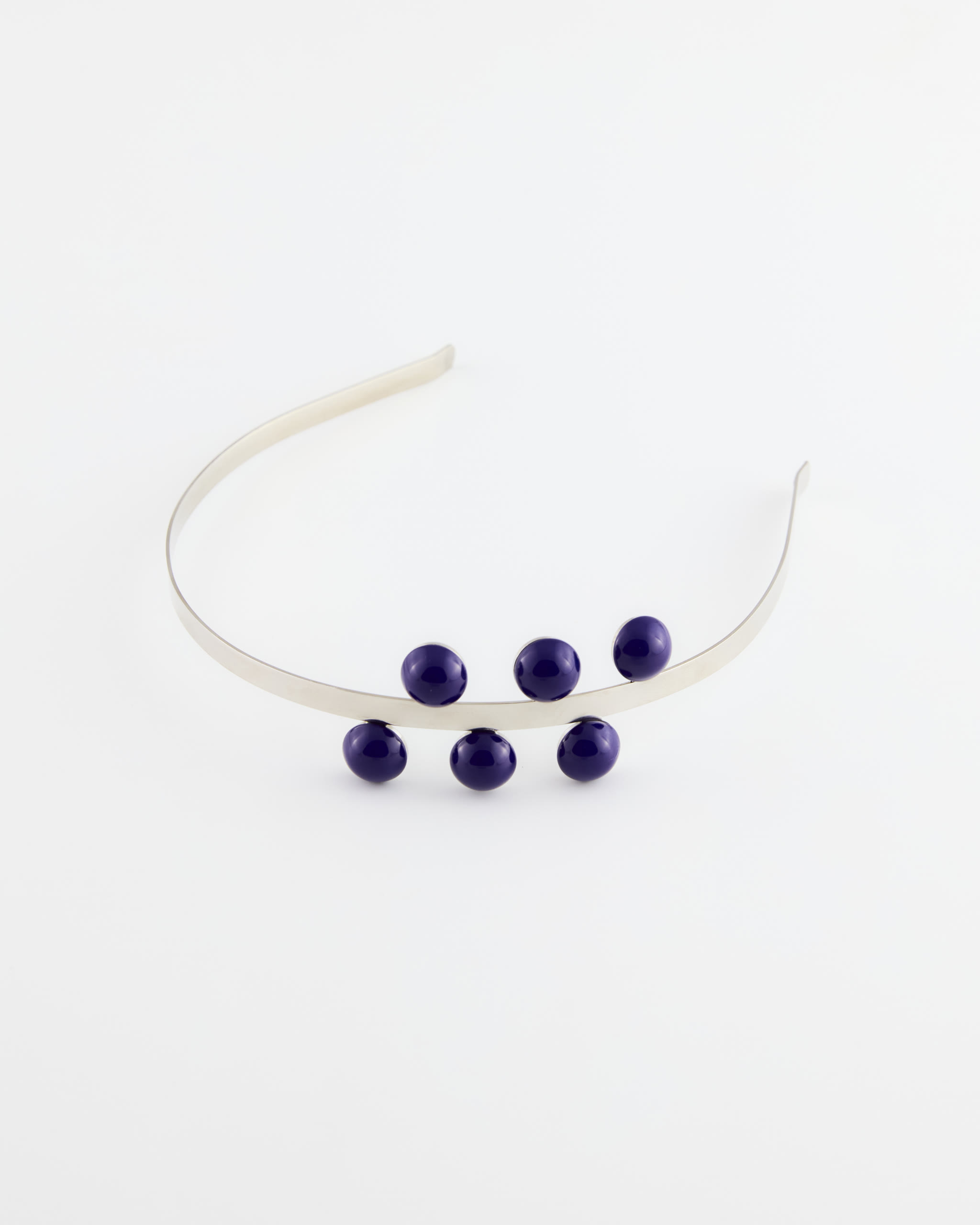 Cerchietto Rodio con resine Viola