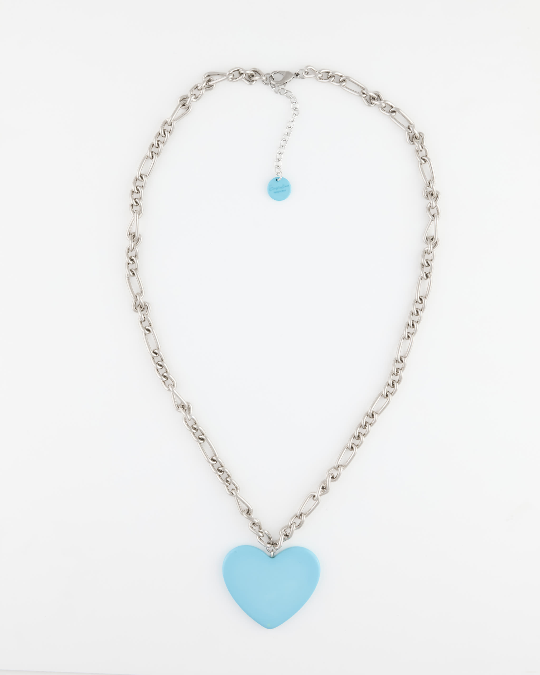 Collana Catena + Cuore Turchese