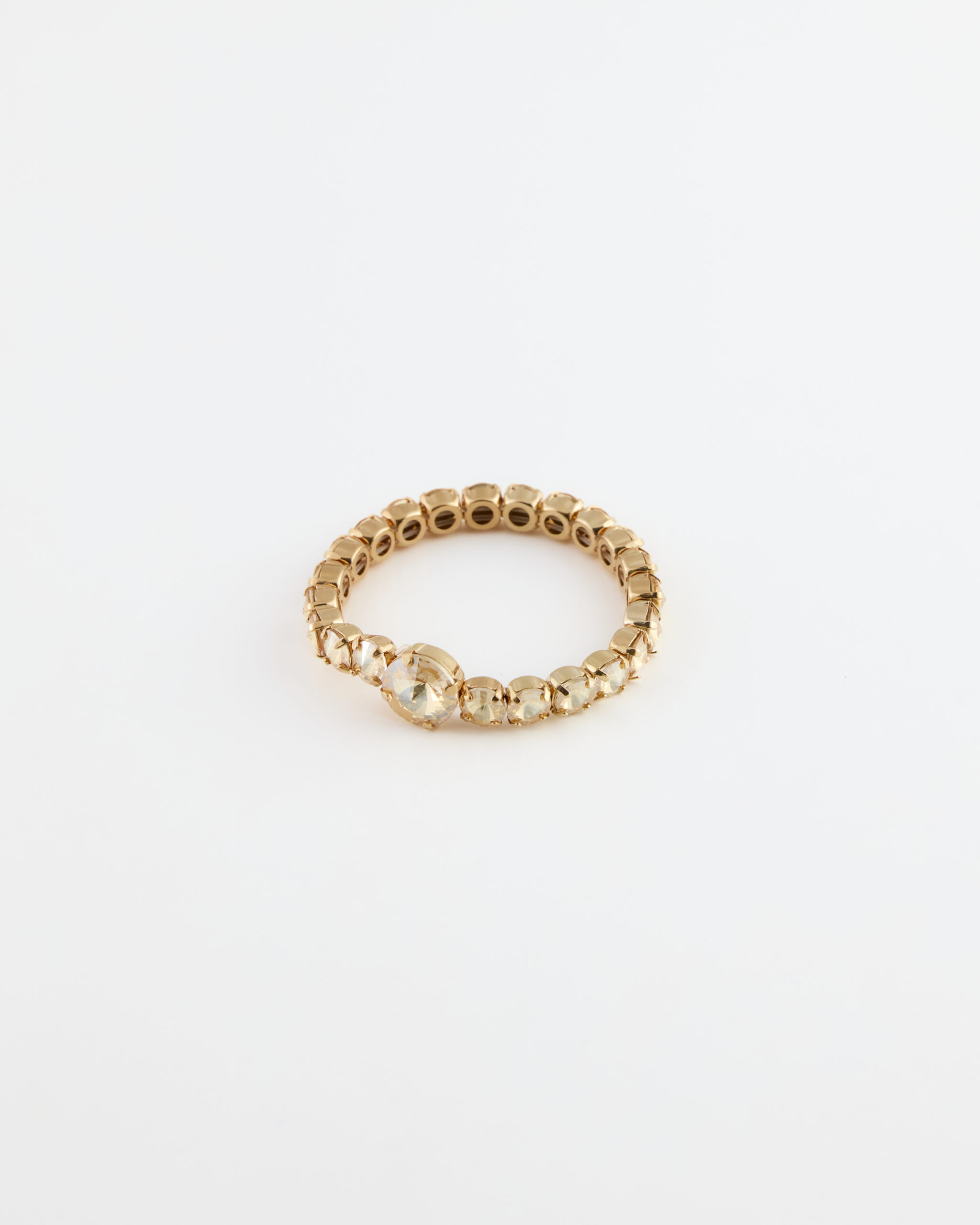 Bracciale elastico strass rivoli Gold Shadow