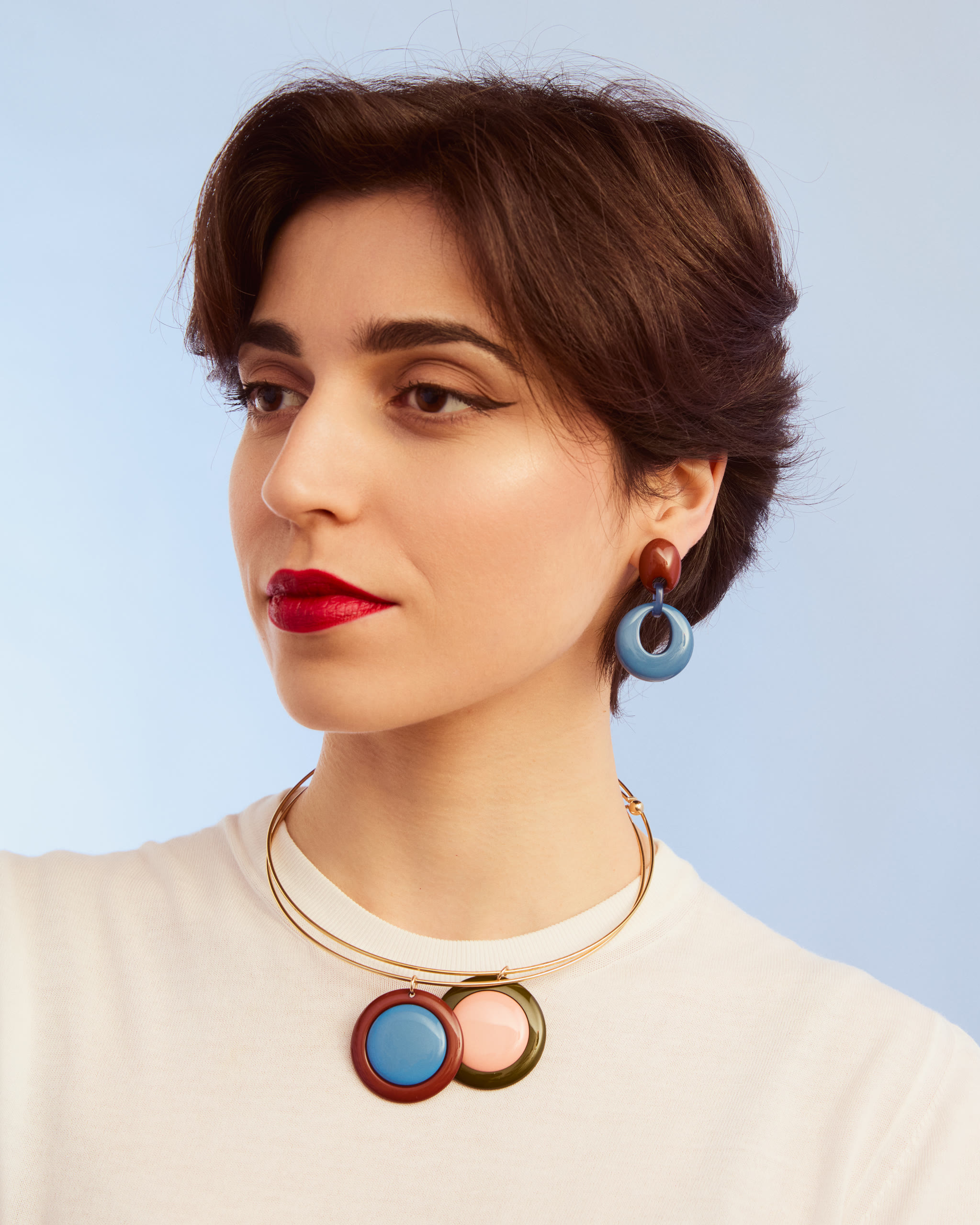 Collana Girocollo con filo Ottone rigido Giancuia/Avio Boho Chic - immagine 2