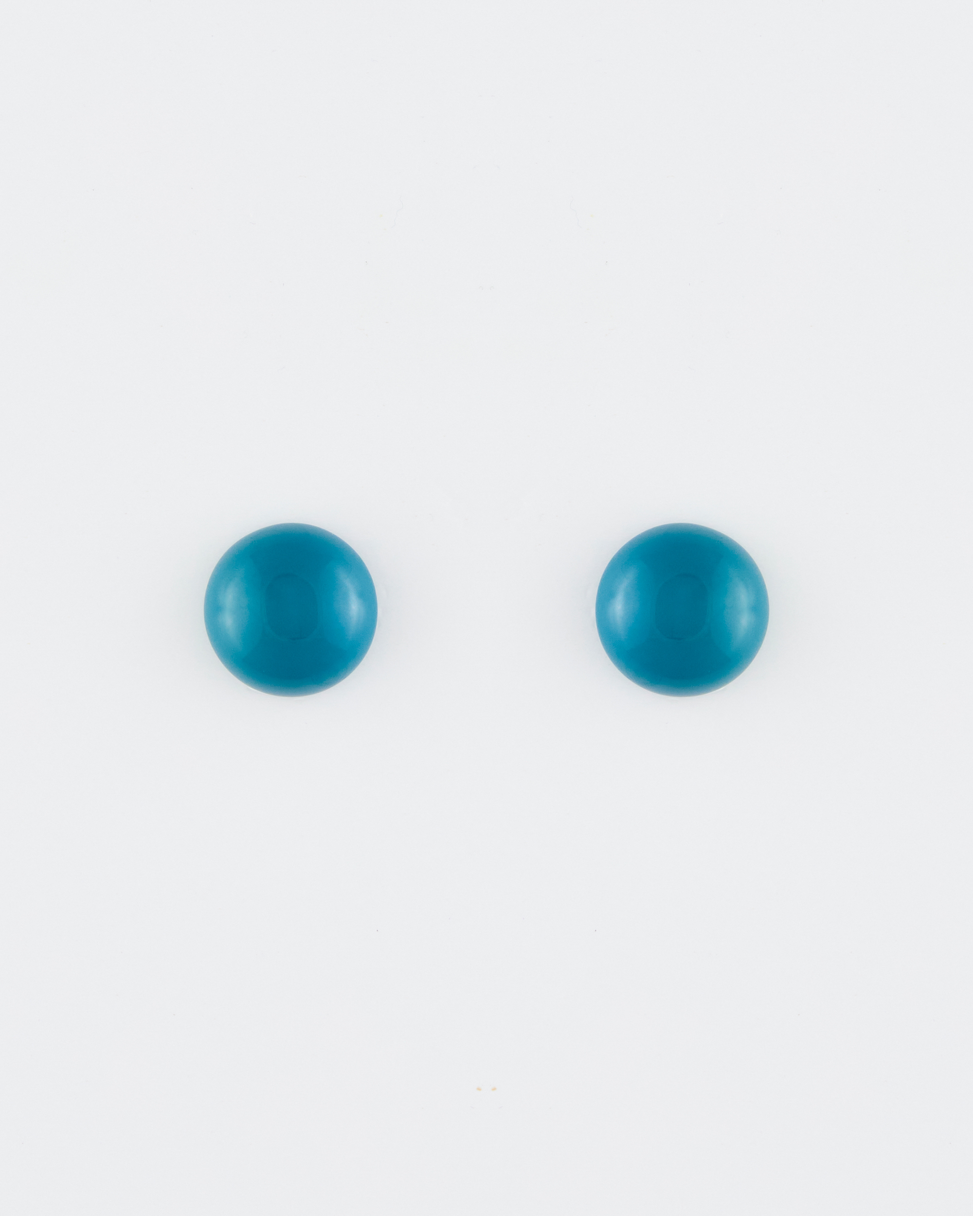 Orecchino bottone perno mm 18 Azzurro