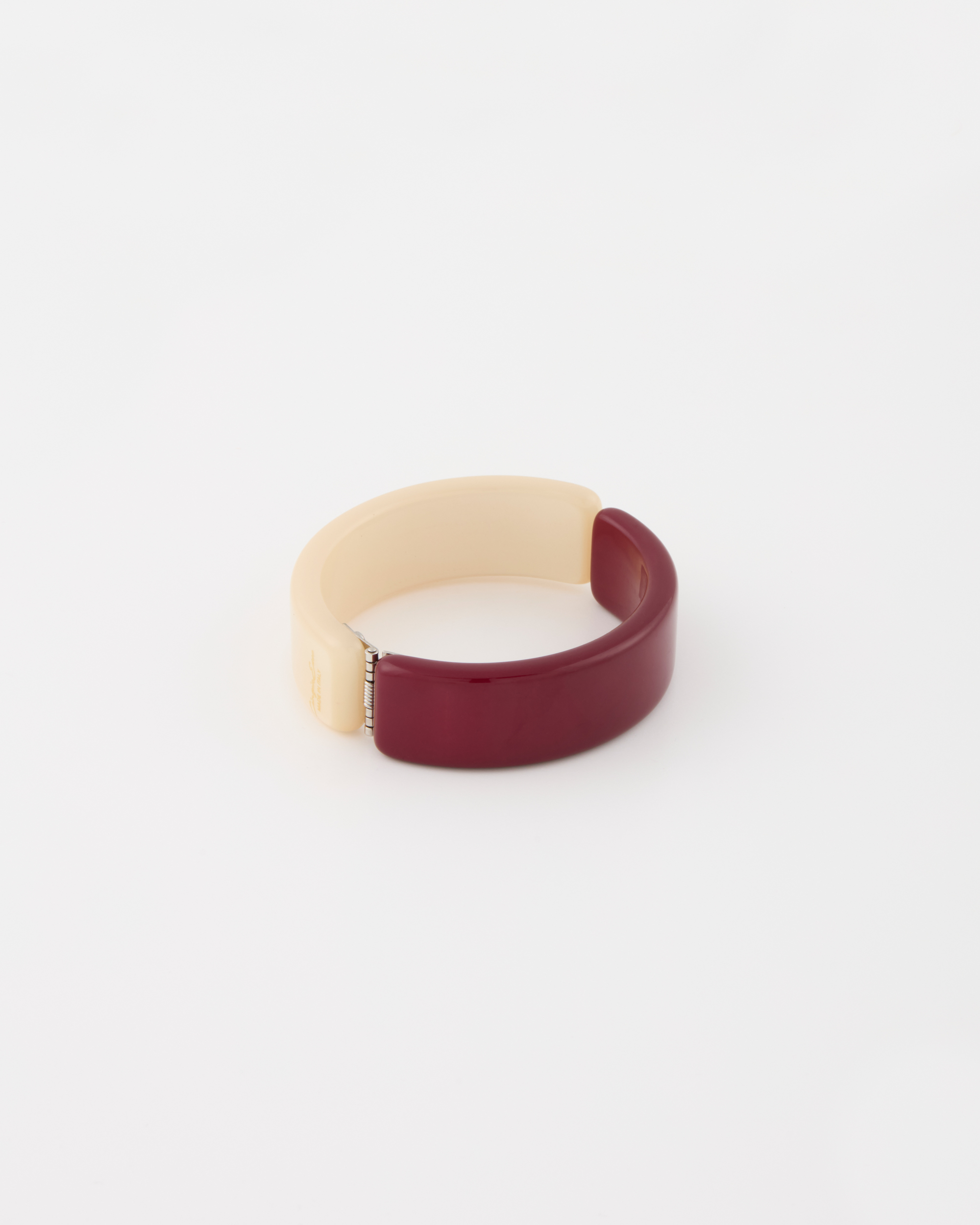 Bracciale Bangle Bicolore Bordeaux/Natural Gloss