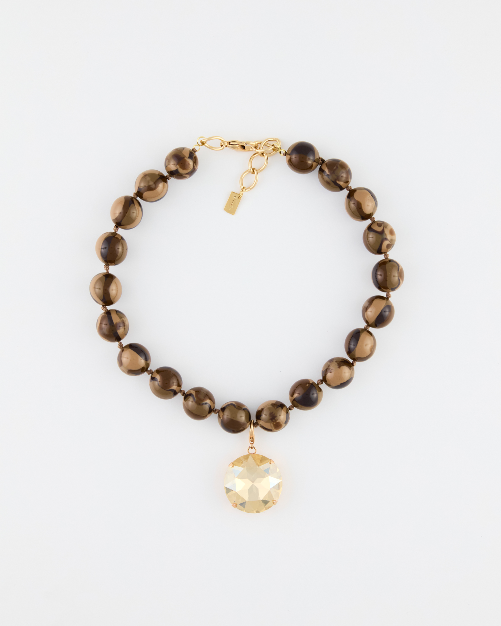 Collana Girocollo Boule Maculato +
Strass Golden Shadow LE NUOVE BOULE DI CINZIA ESSE cm 47 + 5 cm