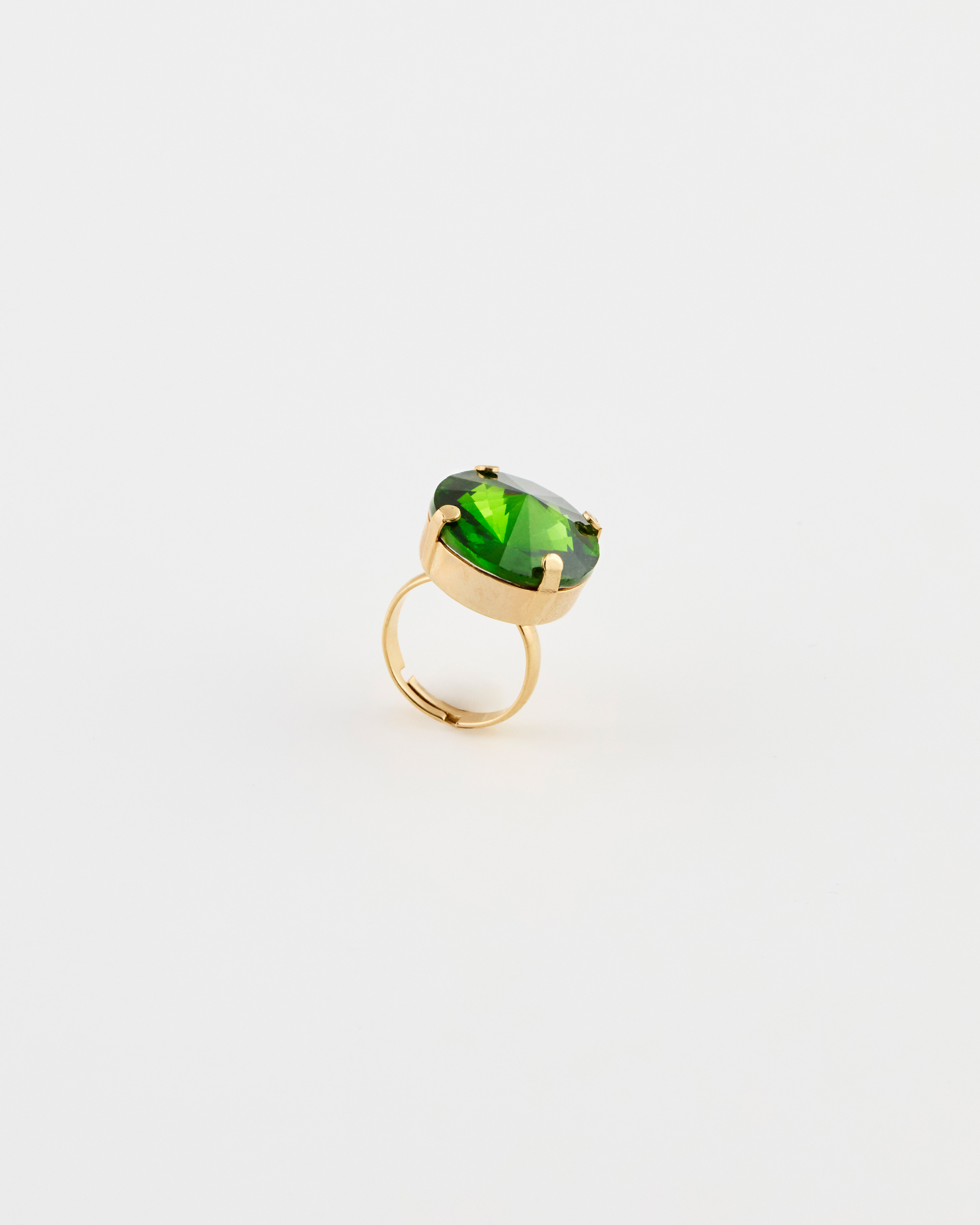 Anello Regolabile Strass Smeraldo LE NUOVE BOULE DI CINZIA ESSE